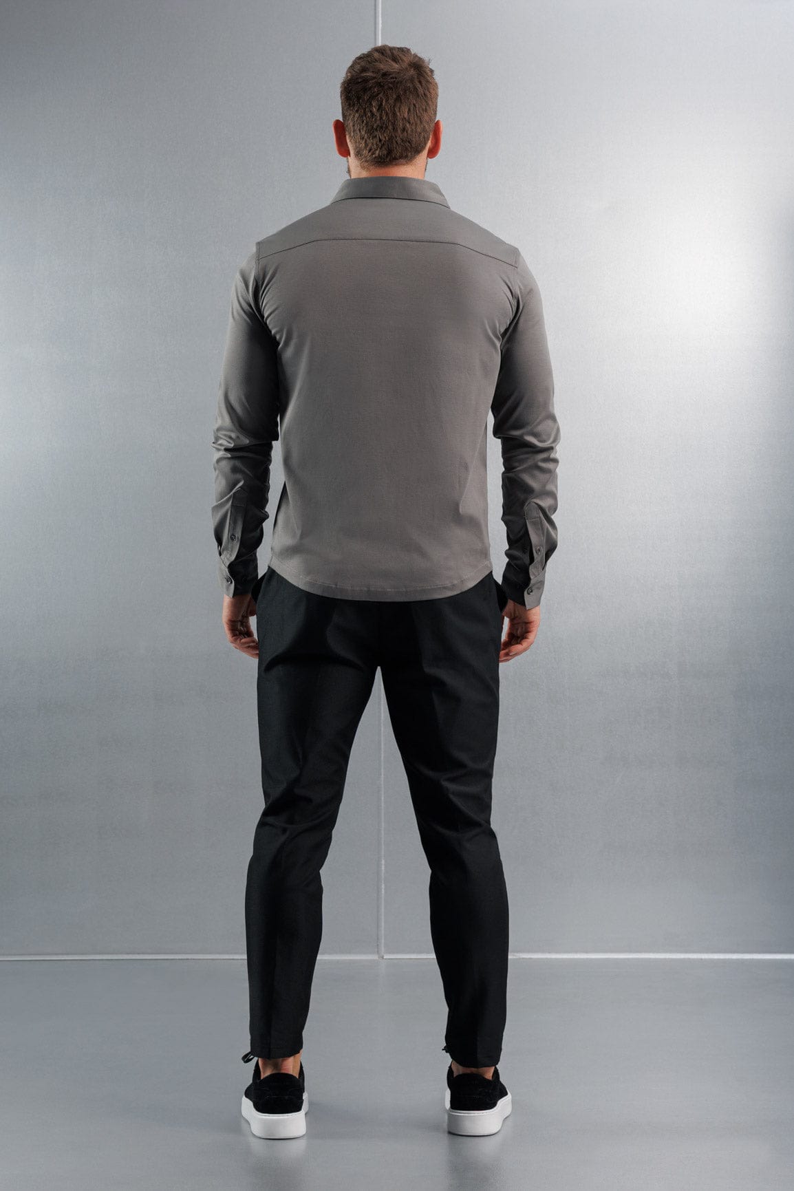 Legend London Shirt LUXE MERCERISED DRESS SHIRT - DARK GREY