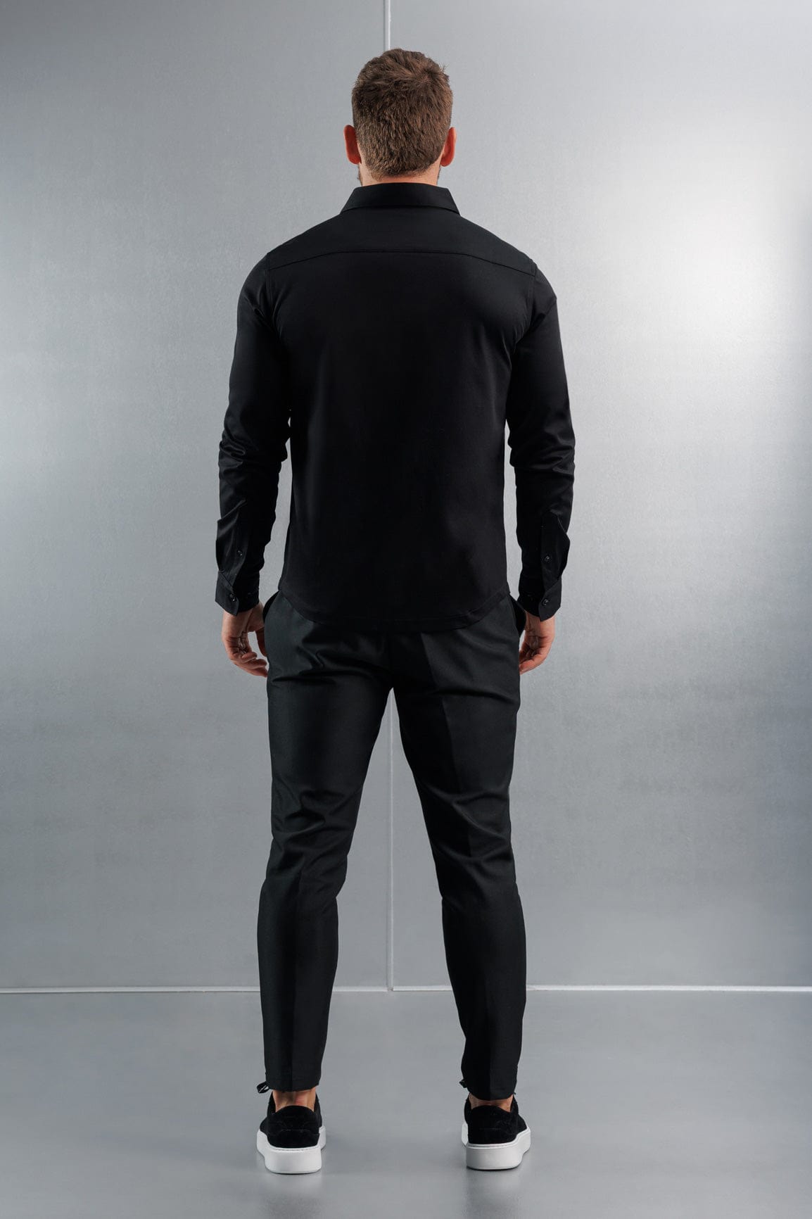 Legend London Shirt MERCERISED DRESS SHIRT - BLACK