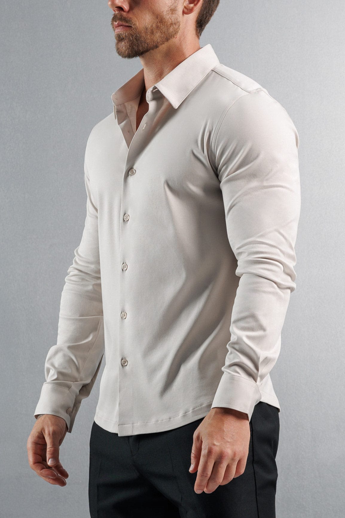 Legend London Shirt MERCERISED DRESS SHIRT - CREME