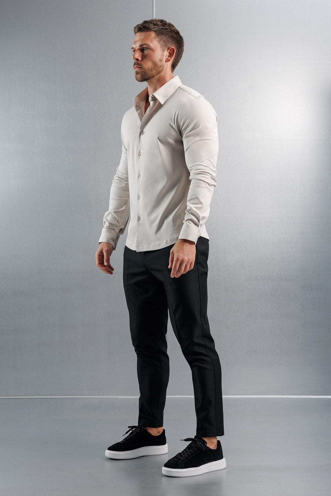 Legend London Shirt MERCERISED DRESS SHIRT - CREME