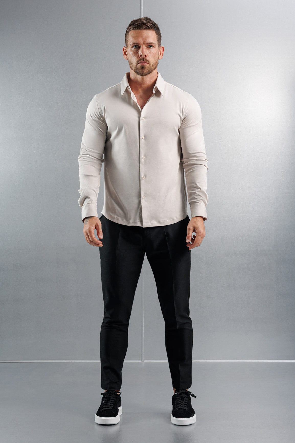 Legend London Shirt MERCERISED DRESS SHIRT - CREME