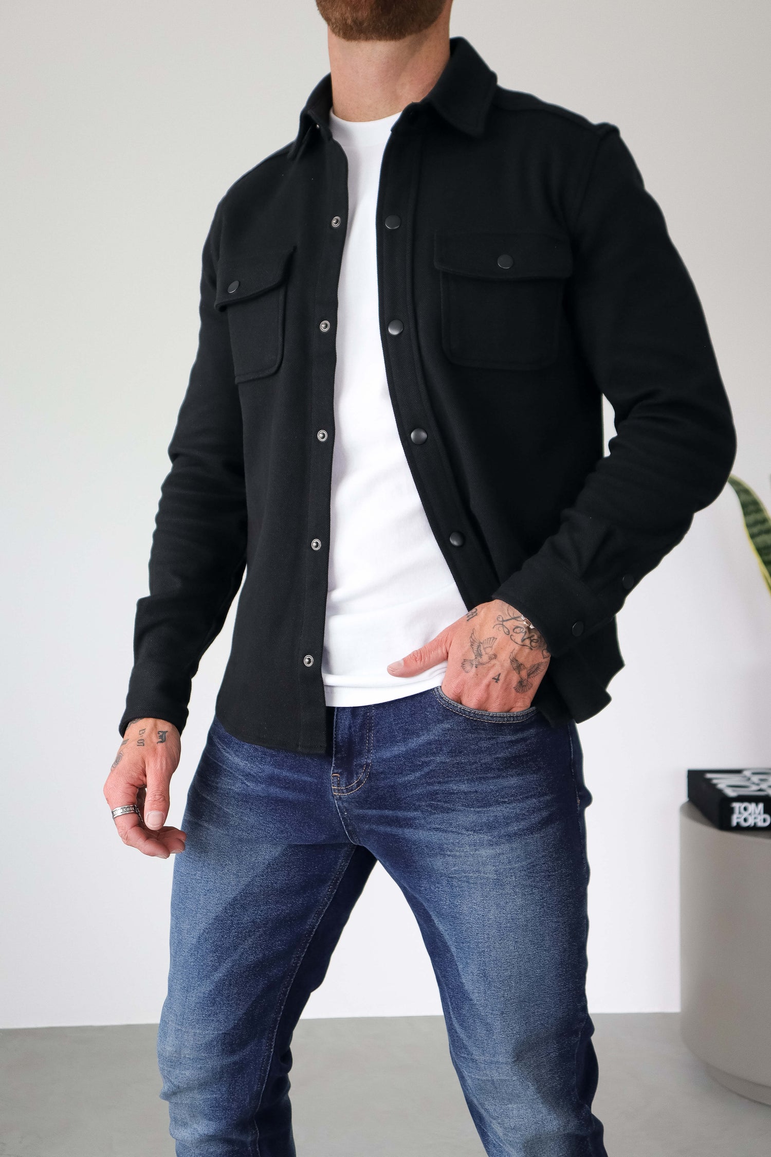 Legend London Shirt OVERSHIRT - BLACK