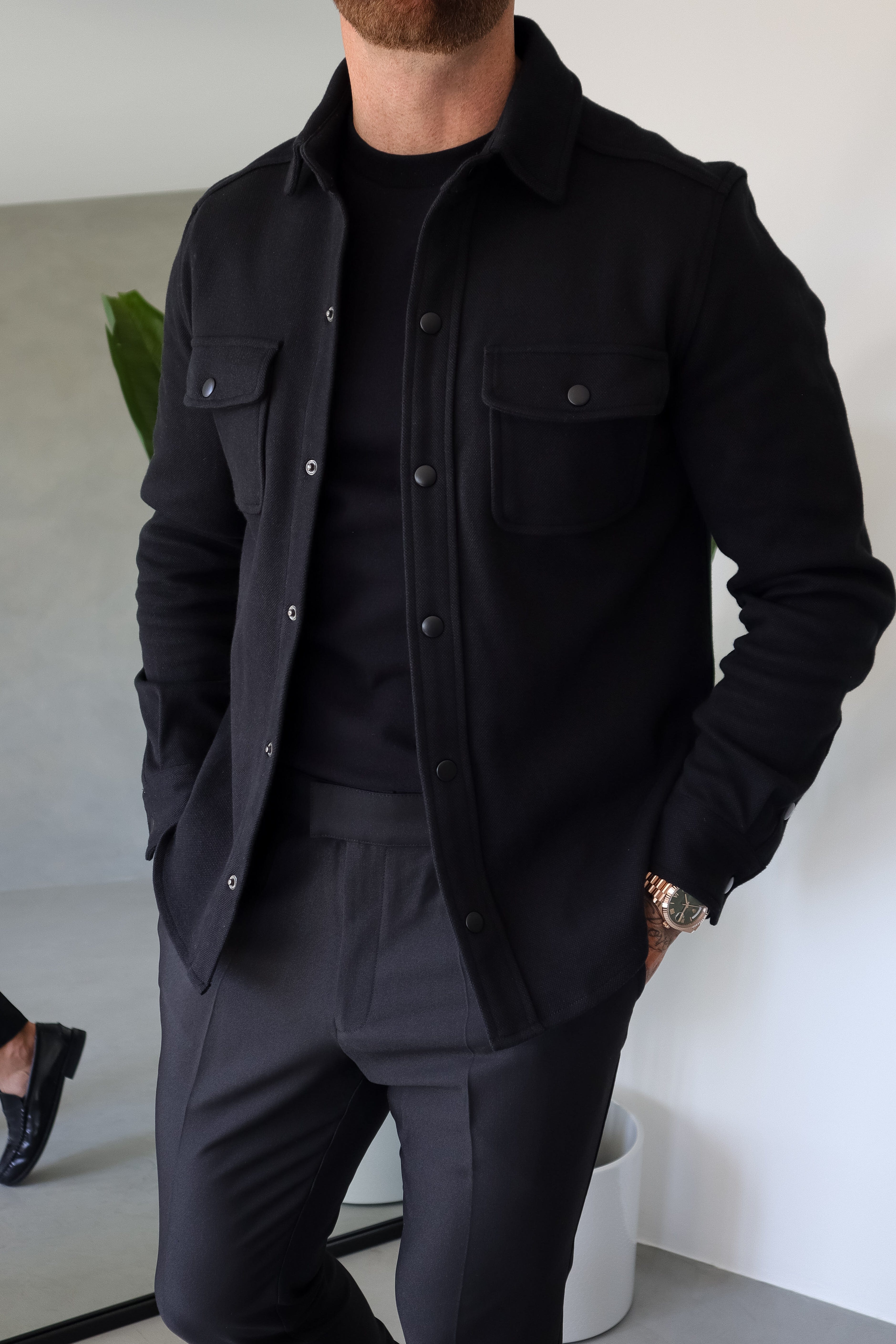 Legend London Shirt OVERSHIRT - BLACK