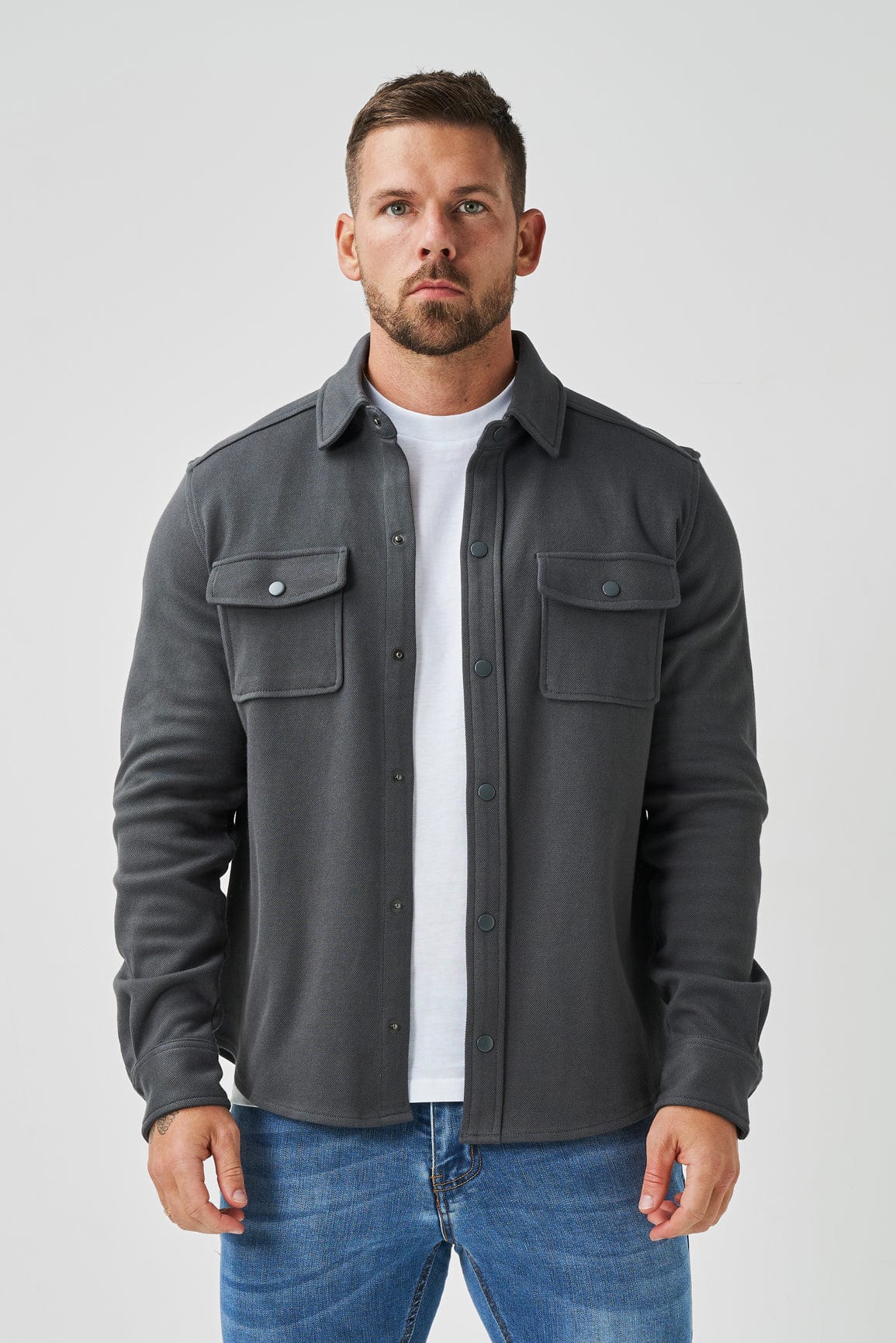 Legend London Shirt OVERSHIRT - DARK GREY