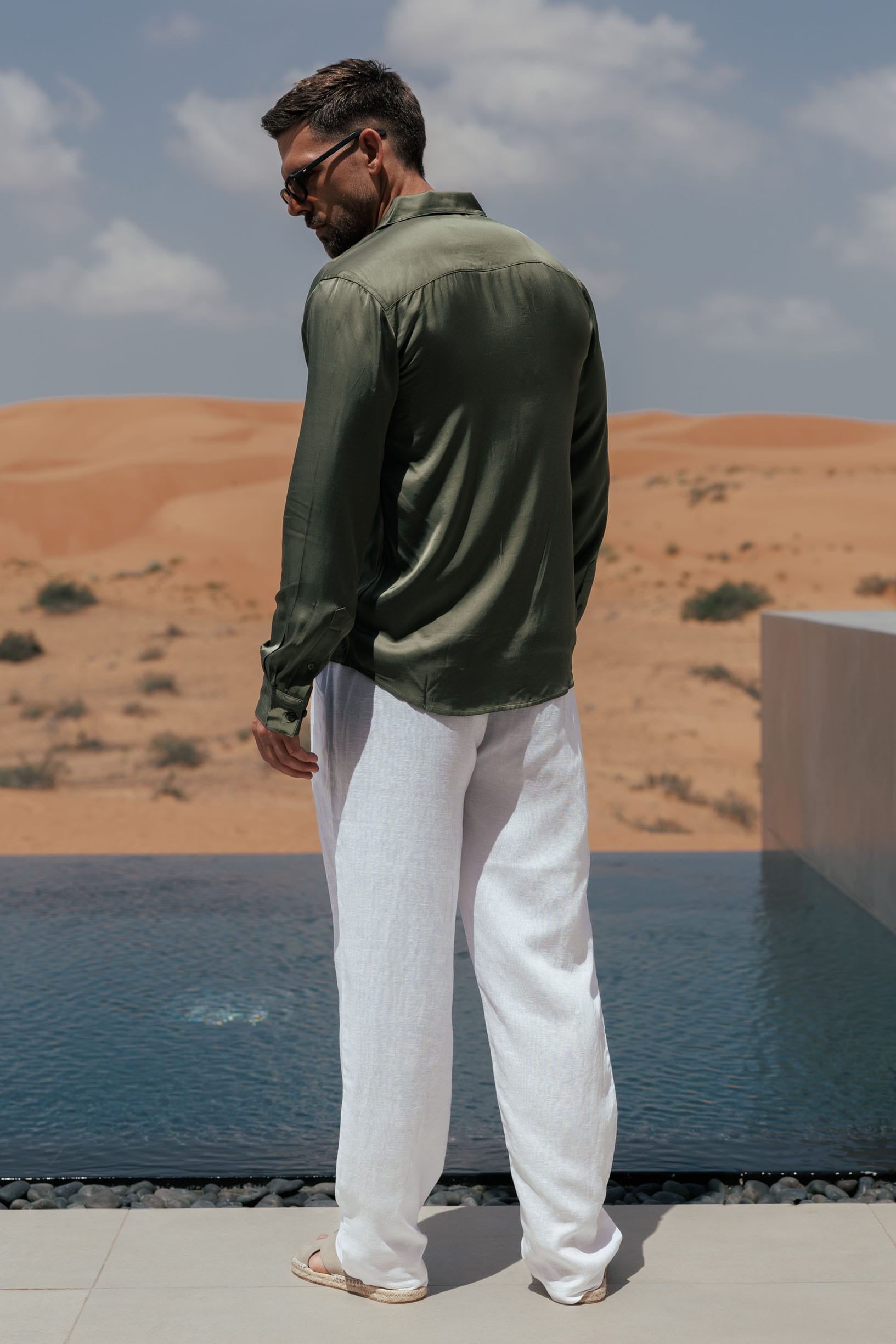 Legend London Shirt - Summer FLOW SHIRT - OLIVE
