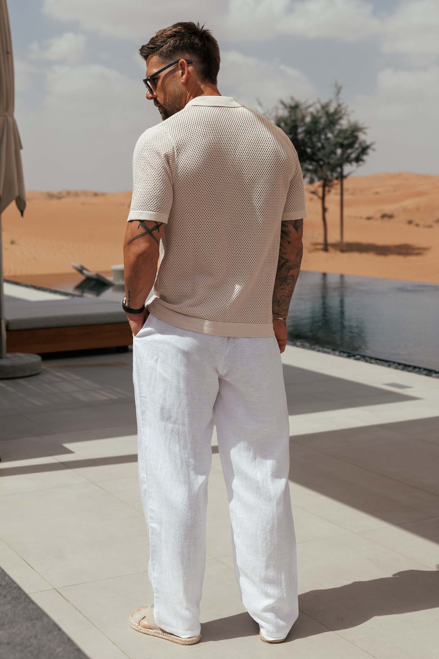 Legend London Shirt - Summer PEAK KNIT SHIRT - CREAM