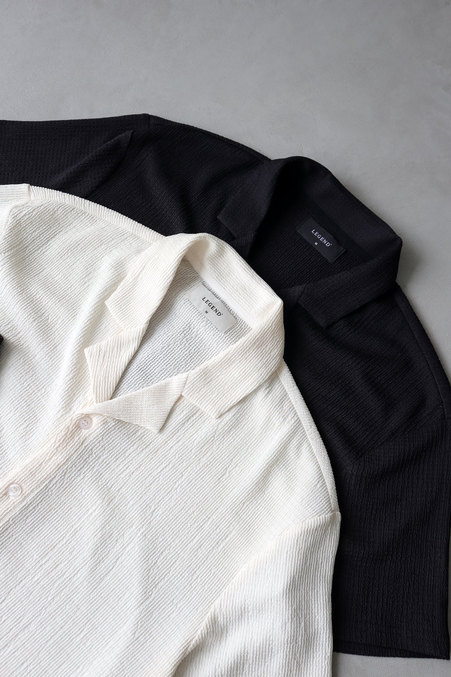 Legend London Shirt TEXTURED SHIRT - BLACK