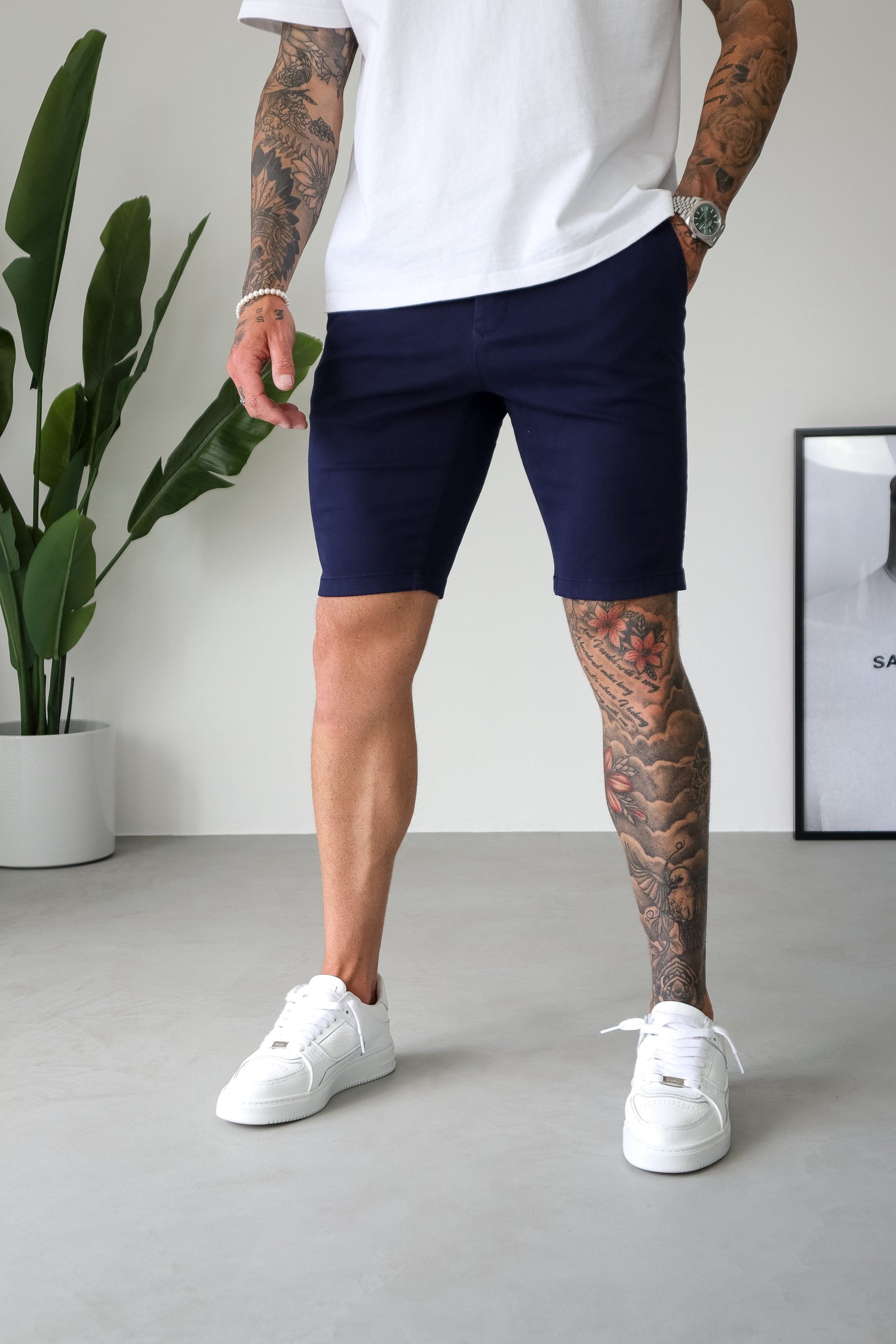 Legend London Shorts - chino SLIM CHINO SHORT - NAVY