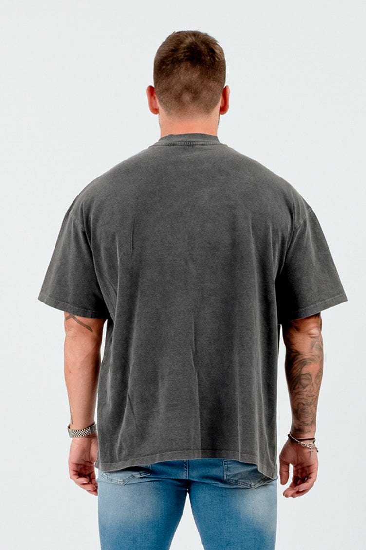 Legend London T-SHIRT ADMIRED PRINT T-SHIRT - WASHED GREY