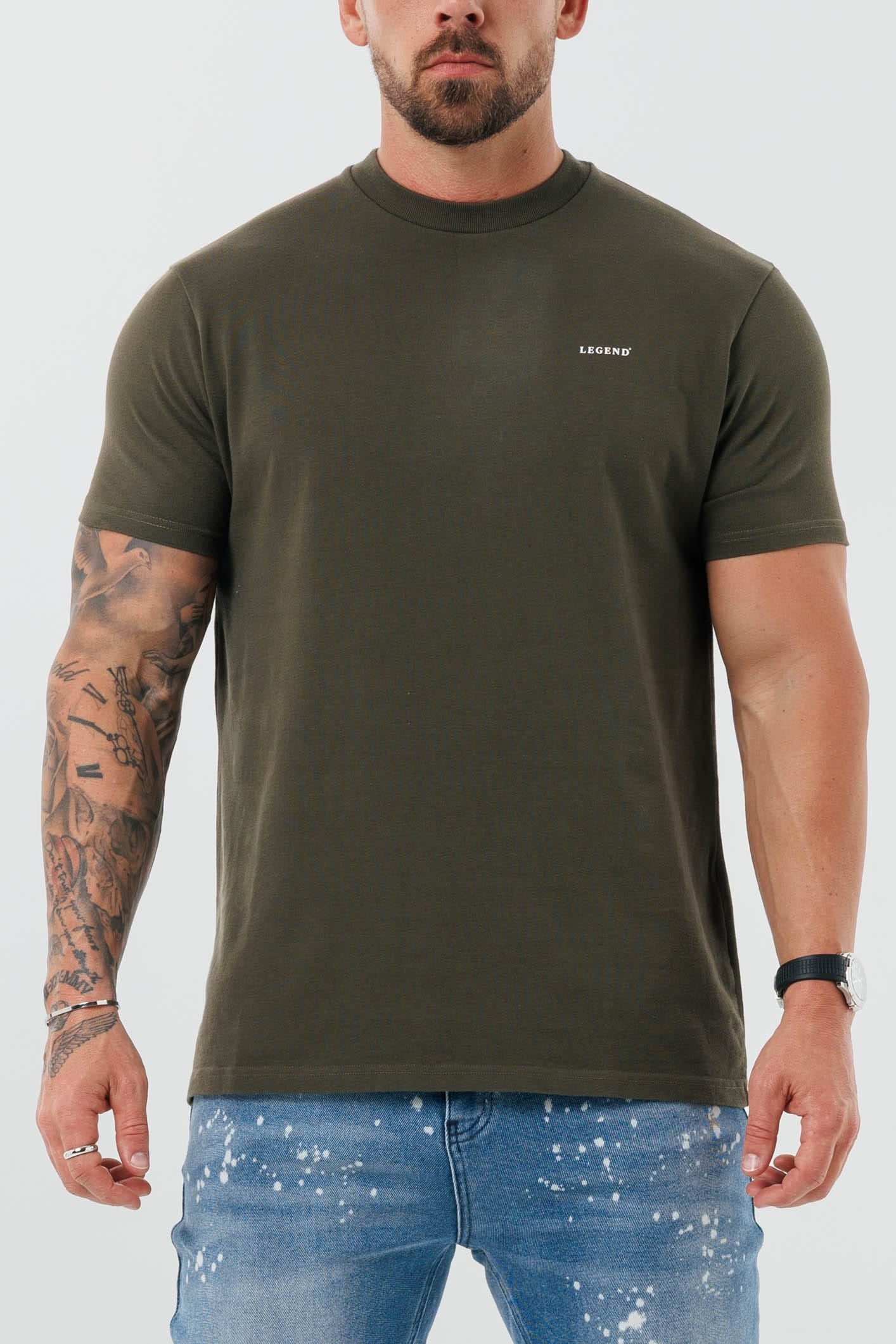 Legend London T-SHIRT - BASICS PREMIUM BASICS T-SHIRT - ARMY GREEN
