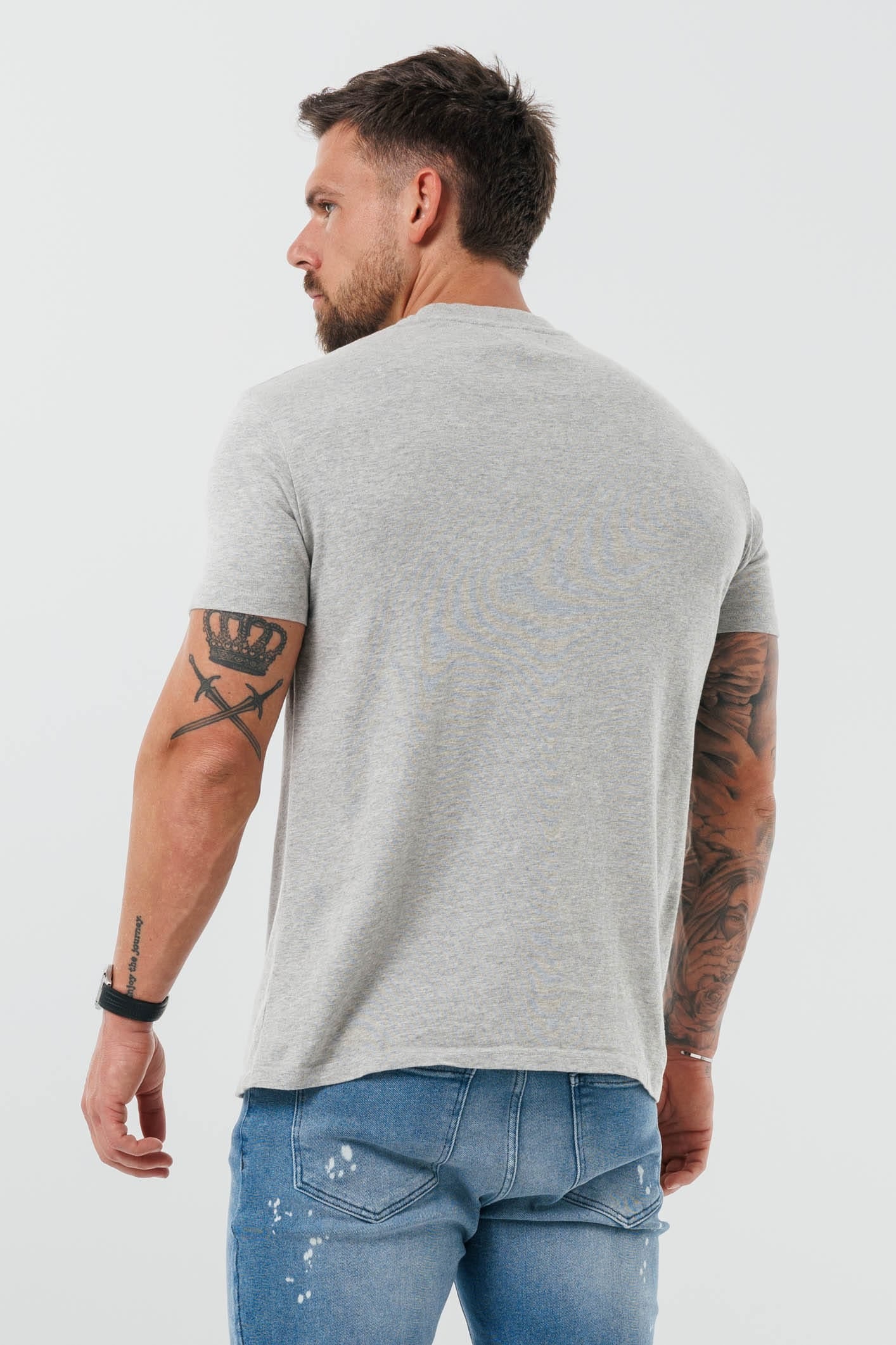 Legend London T-SHIRT - BASICS PREMIUM BASICS T-SHIRT - GREY MARL