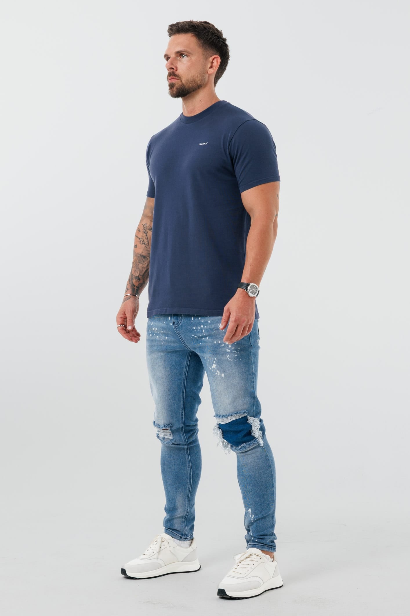 Legend London T-SHIRT - BASICS PREMIUM BASICS T-SHIRT - INDIGO NAVY