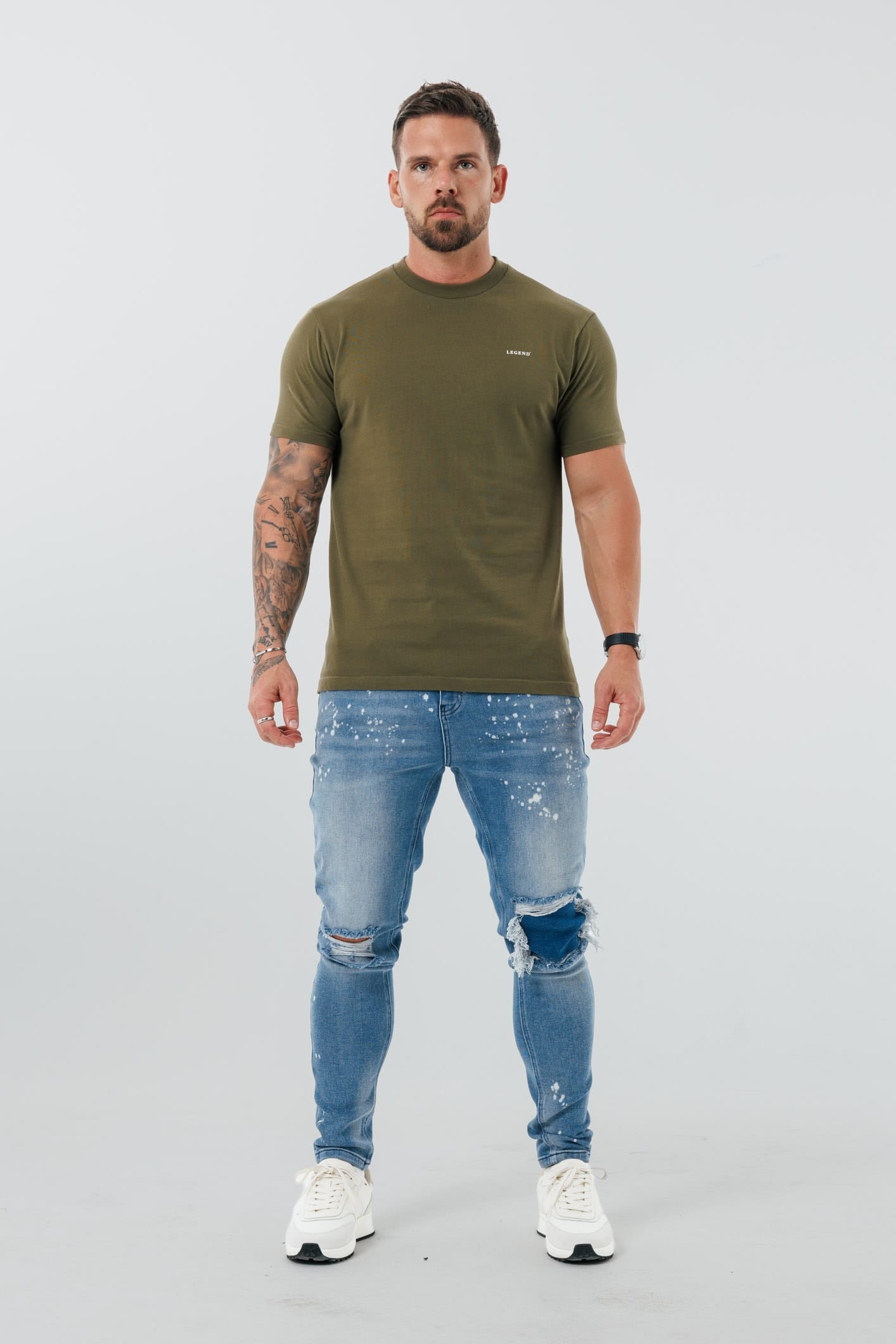 Legend London T-SHIRT - BASICS PREMIUM BASICS T-SHIRT - OLIVE