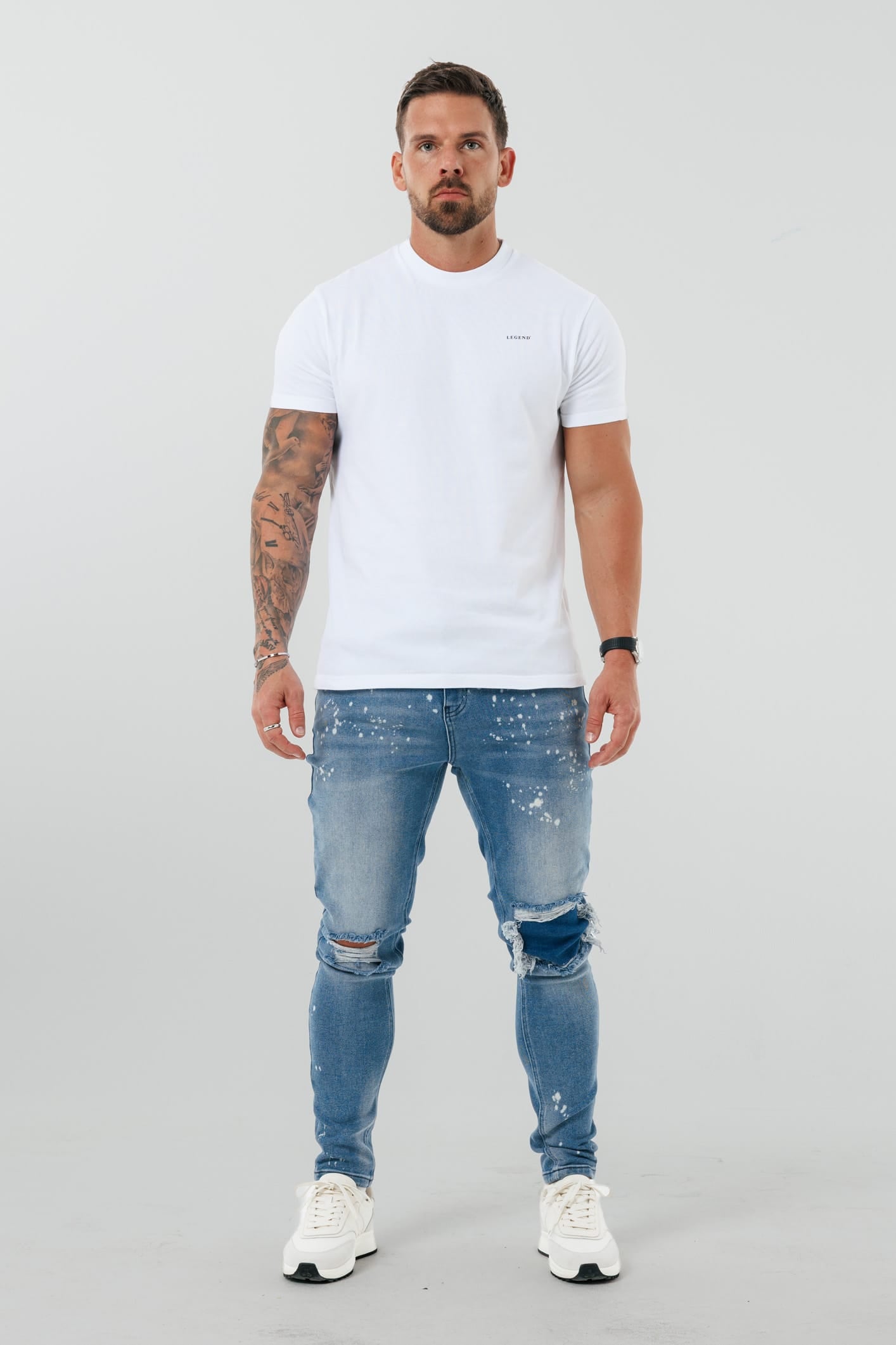 Legend London T-SHIRT - BASICS PREMIUM BASICS T-SHIRT - WHITE