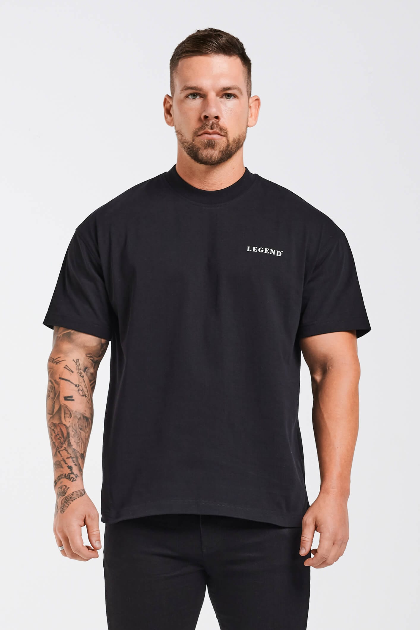 Legend London T-SHIRT HEAVYWEIGHT LEGEND T-SHIRT - BLACK