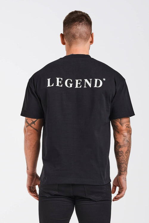 Legend London T-SHIRT HEAVYWEIGHT LEGEND T-SHIRT - BLACK