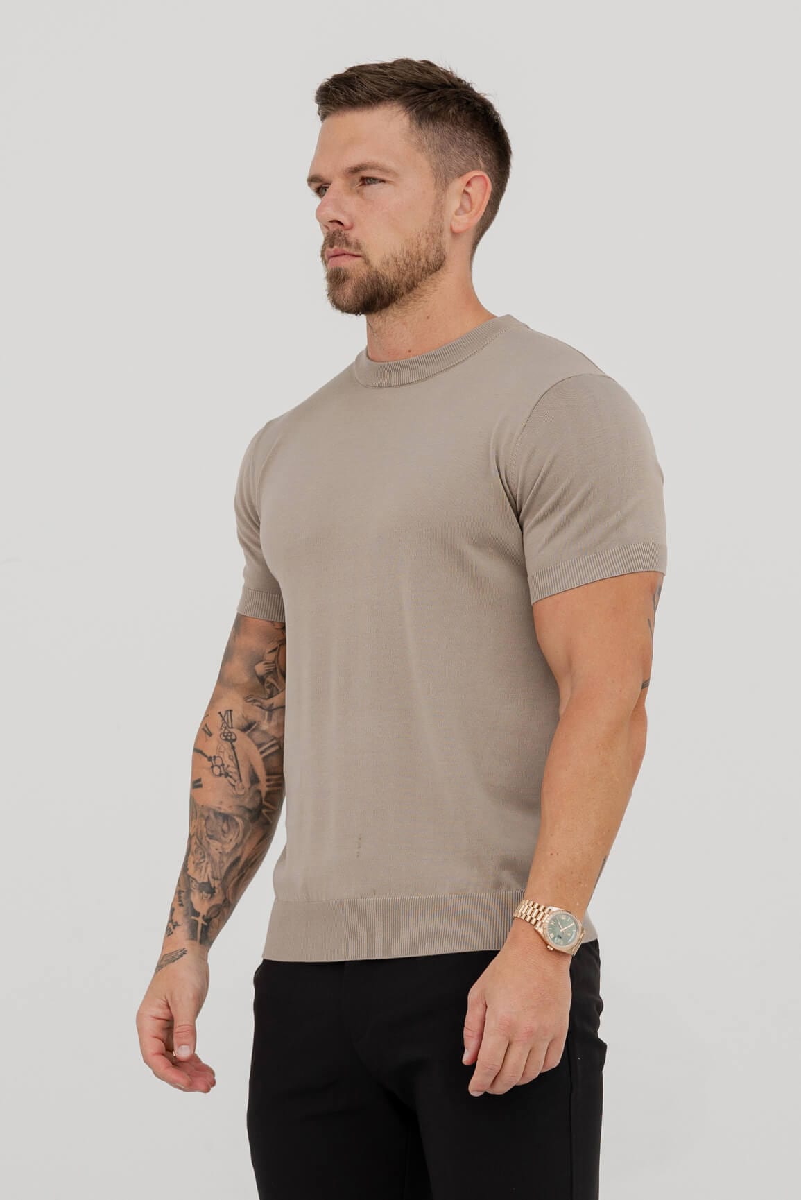 Legend London T-SHIRT KNIT T-SHIRT - KHAKI