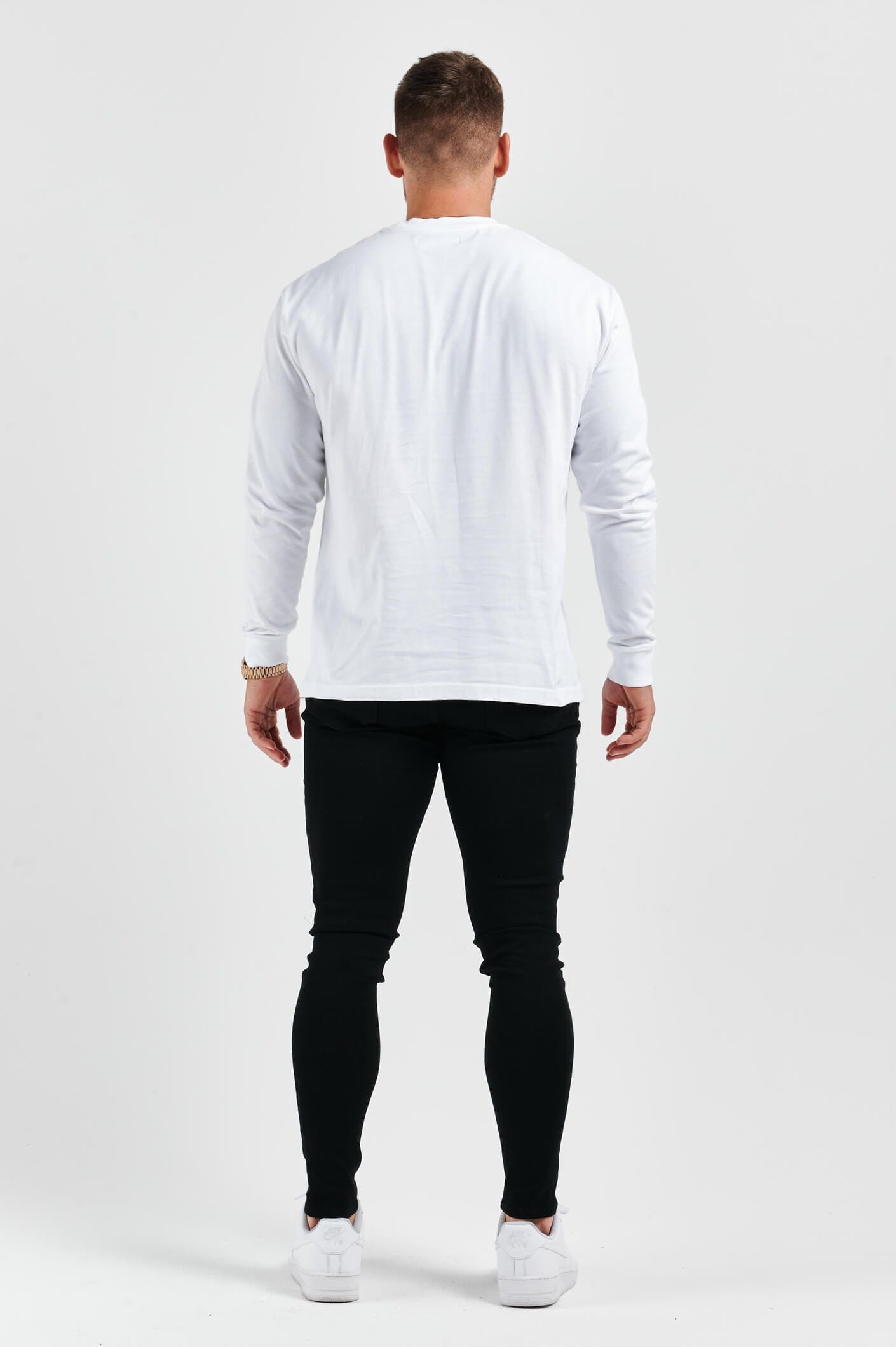 Legend London T-SHIRT LEGEND BASICS LONG SLEEVE T-SHIRT - WHITE