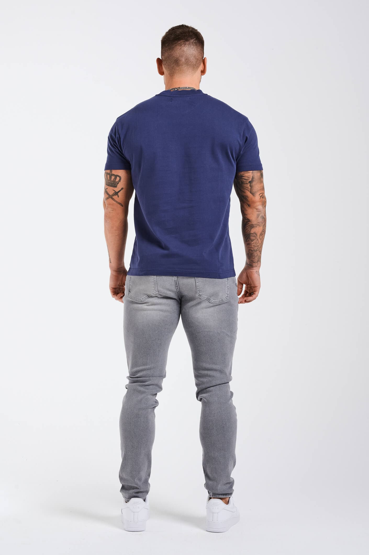 Legend London T-SHIRT LEGEND* BASICS MUSCLE FIT T-SHIRT - DARK NAVY