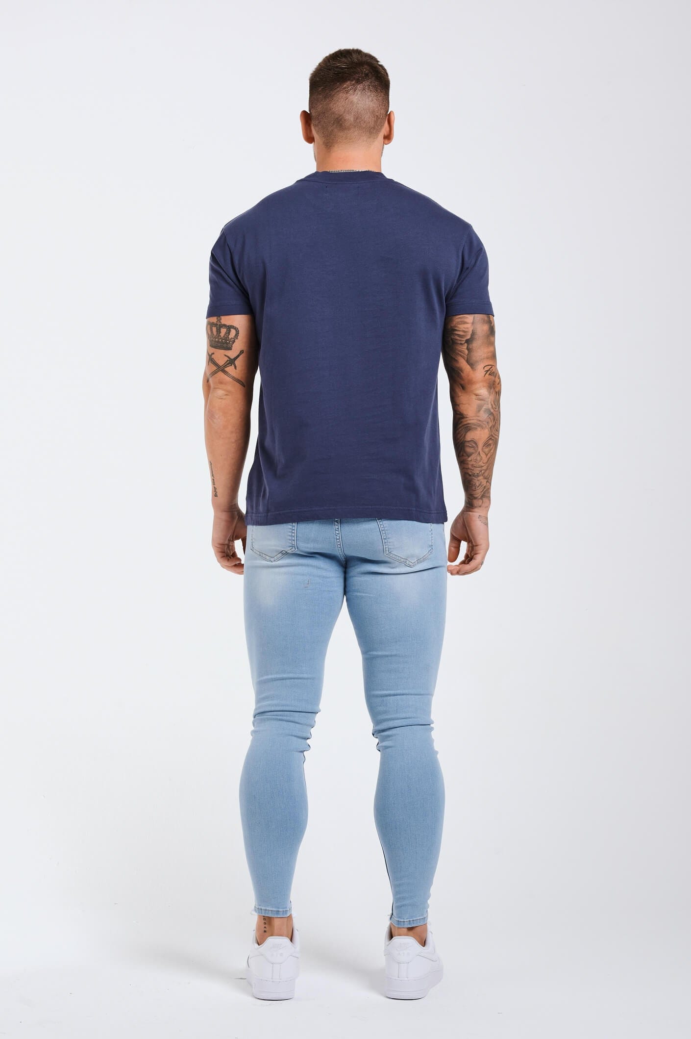Legend London T-SHIRT LEGEND* BASICS MUSCLE FIT T-SHIRT - INDIGO NAVY