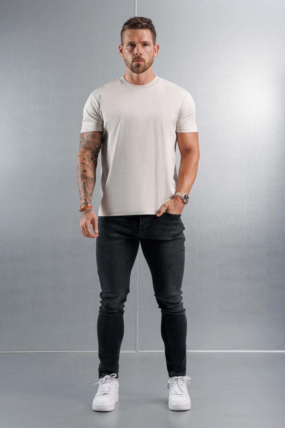 Legend London T-SHIRT MERCERISED T-SHIRT - CREME