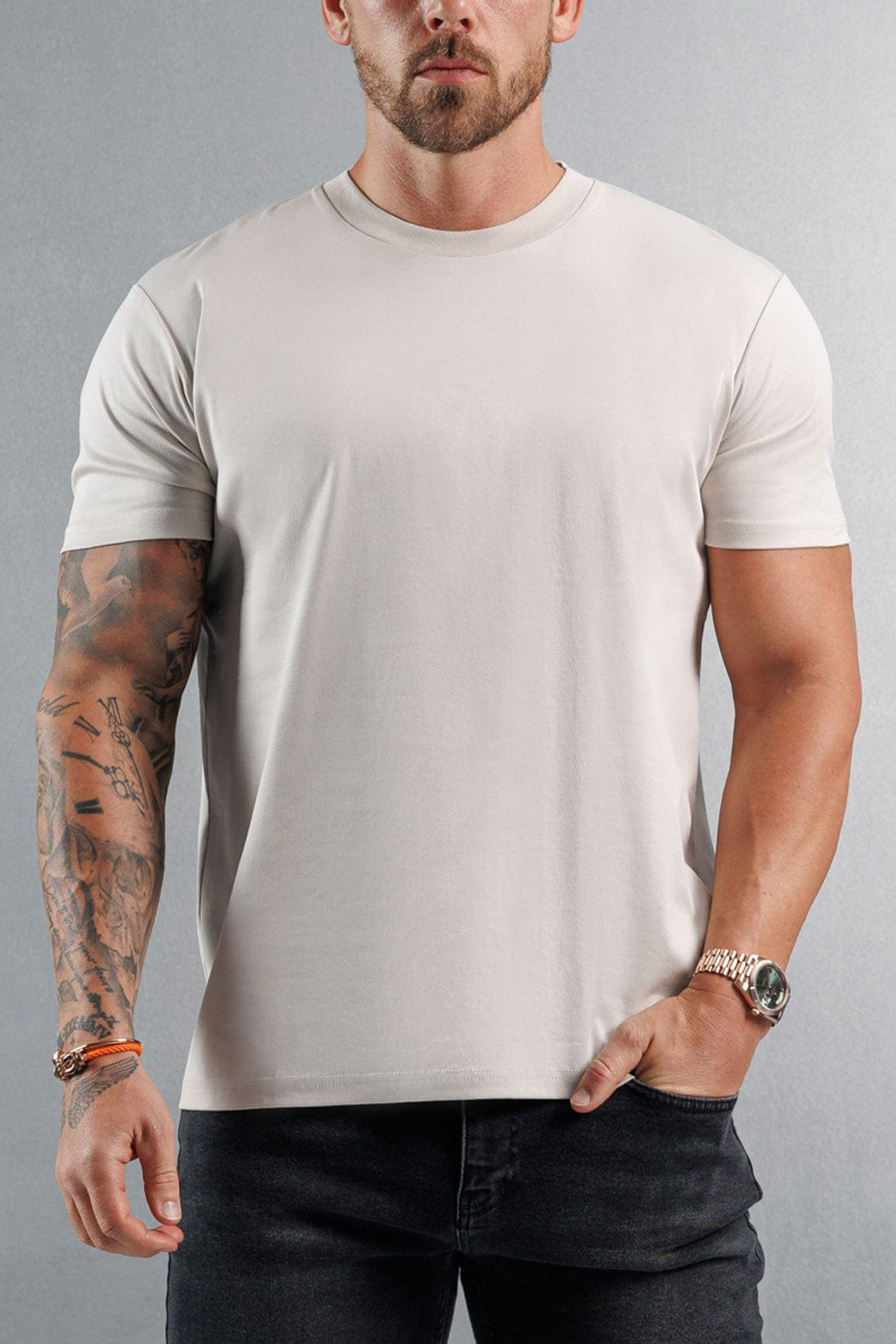 Legend London T-SHIRT MERCERISED T-SHIRT - CREME