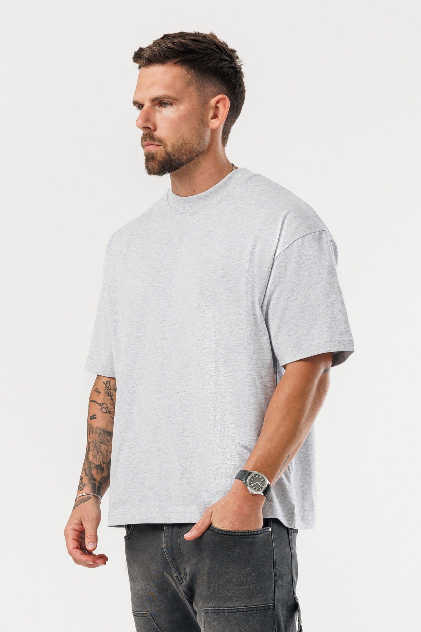 LEGEND LONDON T-SHIRT - OVERSIZED OVERSIZED T-SHIRT - GREY MARL