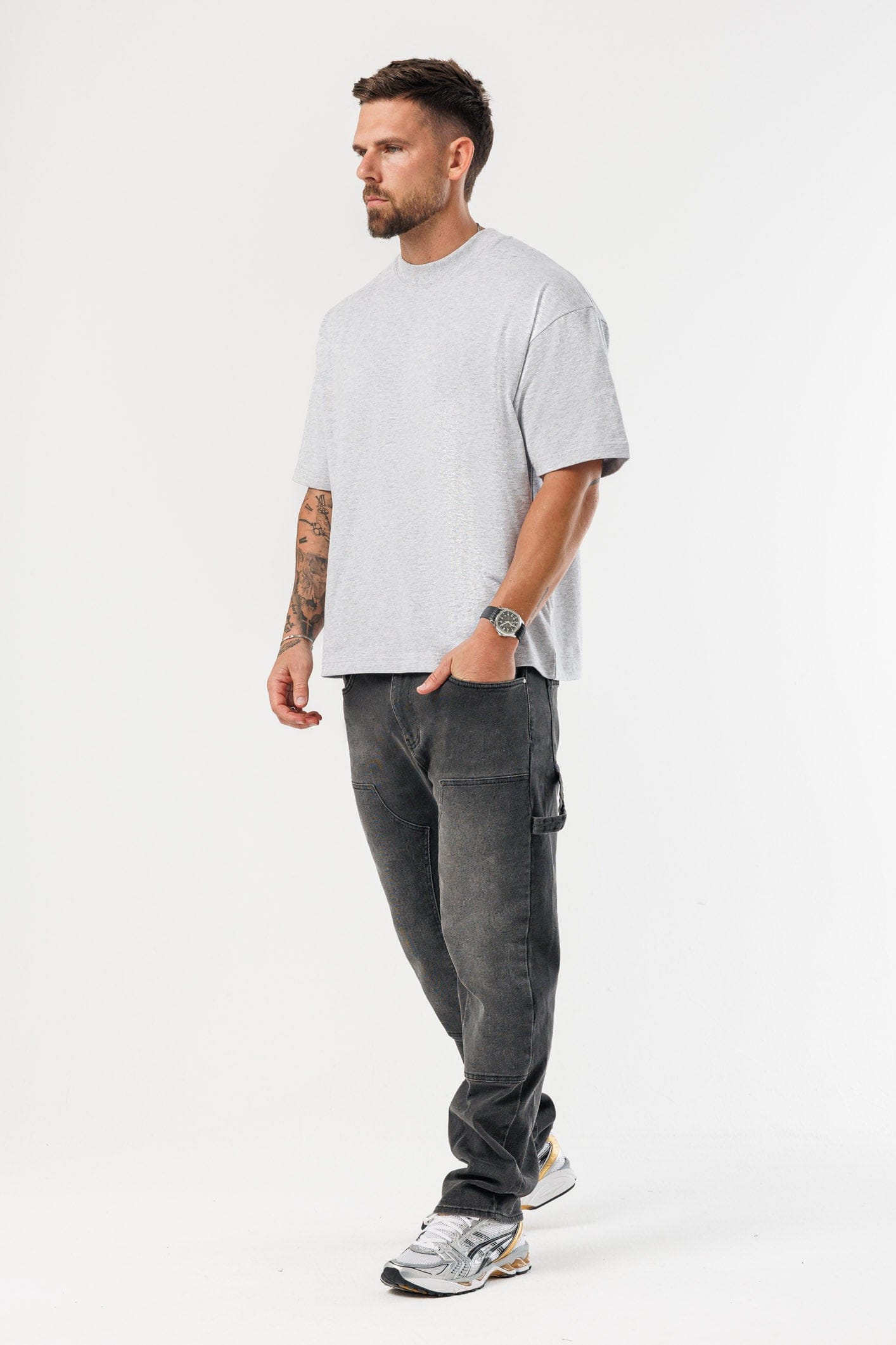 LEGEND LONDON T-SHIRT - OVERSIZED OVERSIZED T-SHIRT - GREY MARL