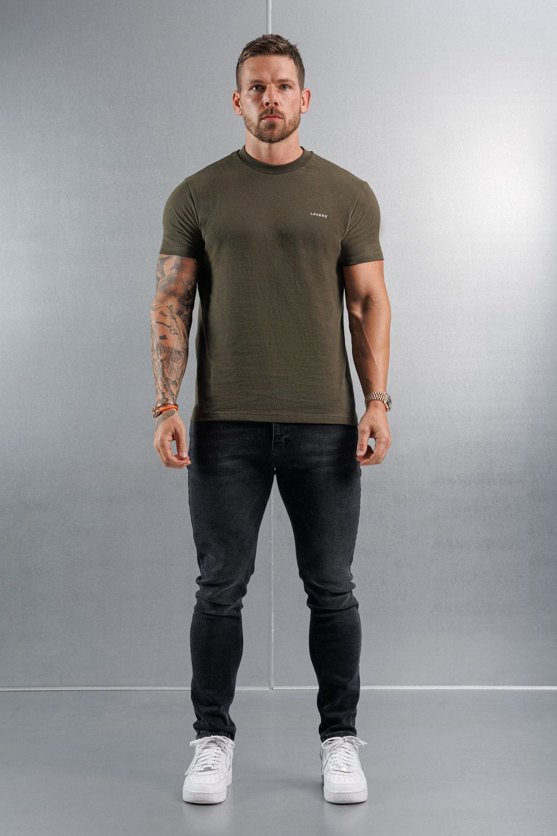 Legend London T-SHIRT PREMIUM BASICS T-SHIRT - ARMY GREEN