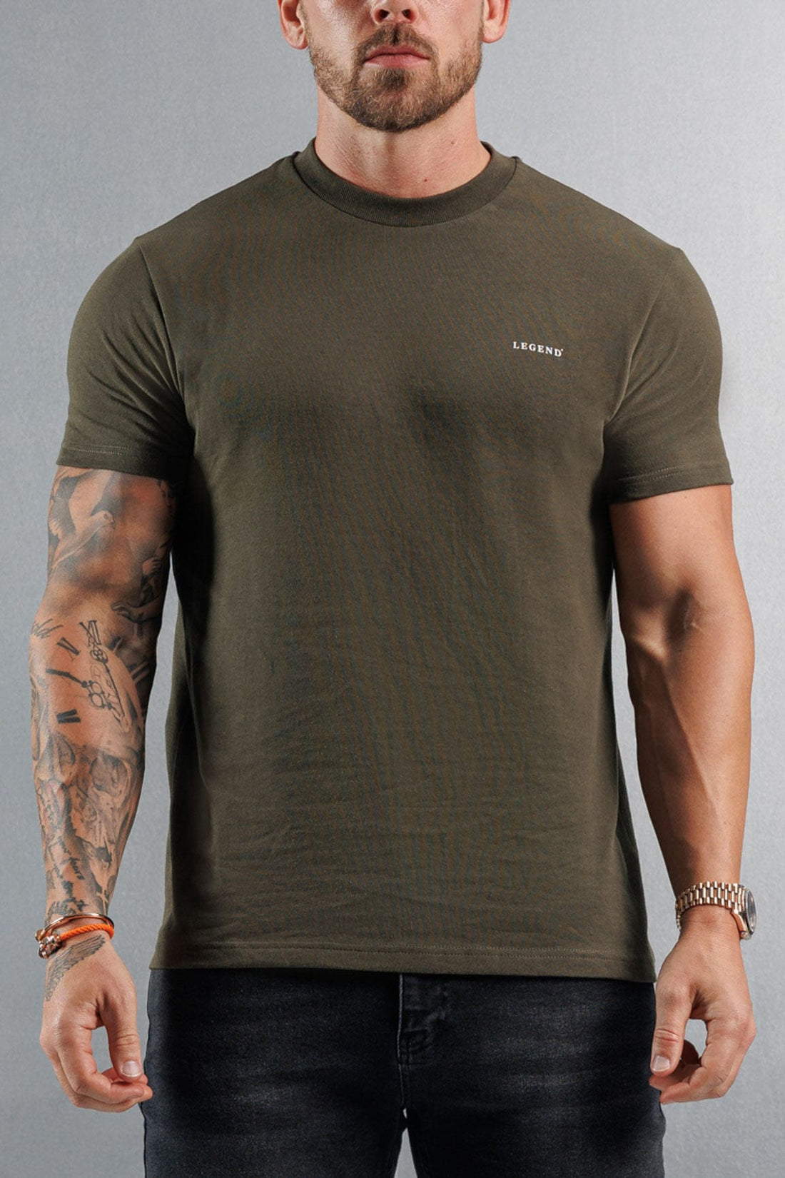 Legend London T-SHIRT PREMIUM BASICS T-SHIRT - ARMY GREEN