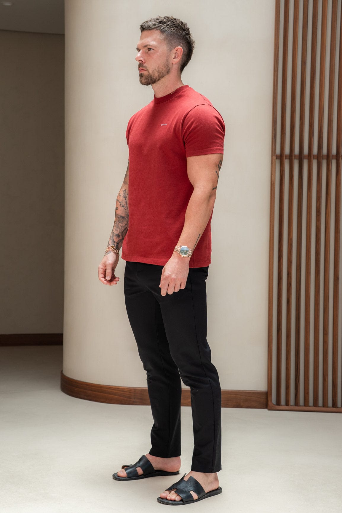 Legend London T-SHIRT PREMIUM BASICS T-SHIRT - BURGUNDY