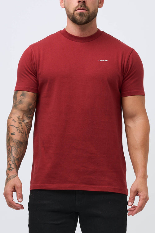 Legend London T-SHIRT PREMIUM BASICS T-SHIRT - BURGUNDY