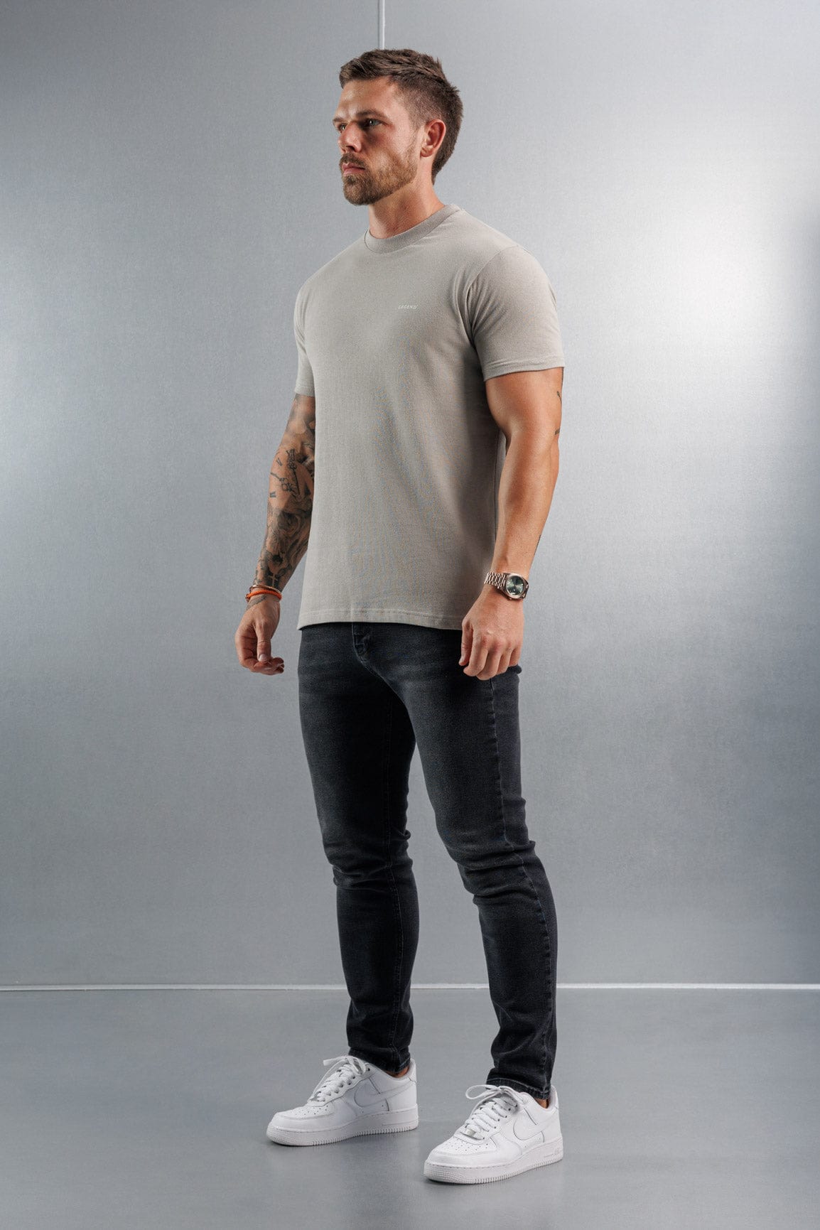 Legend London T-SHIRT PREMIUM BASICS T-SHIRT - CONCRETE