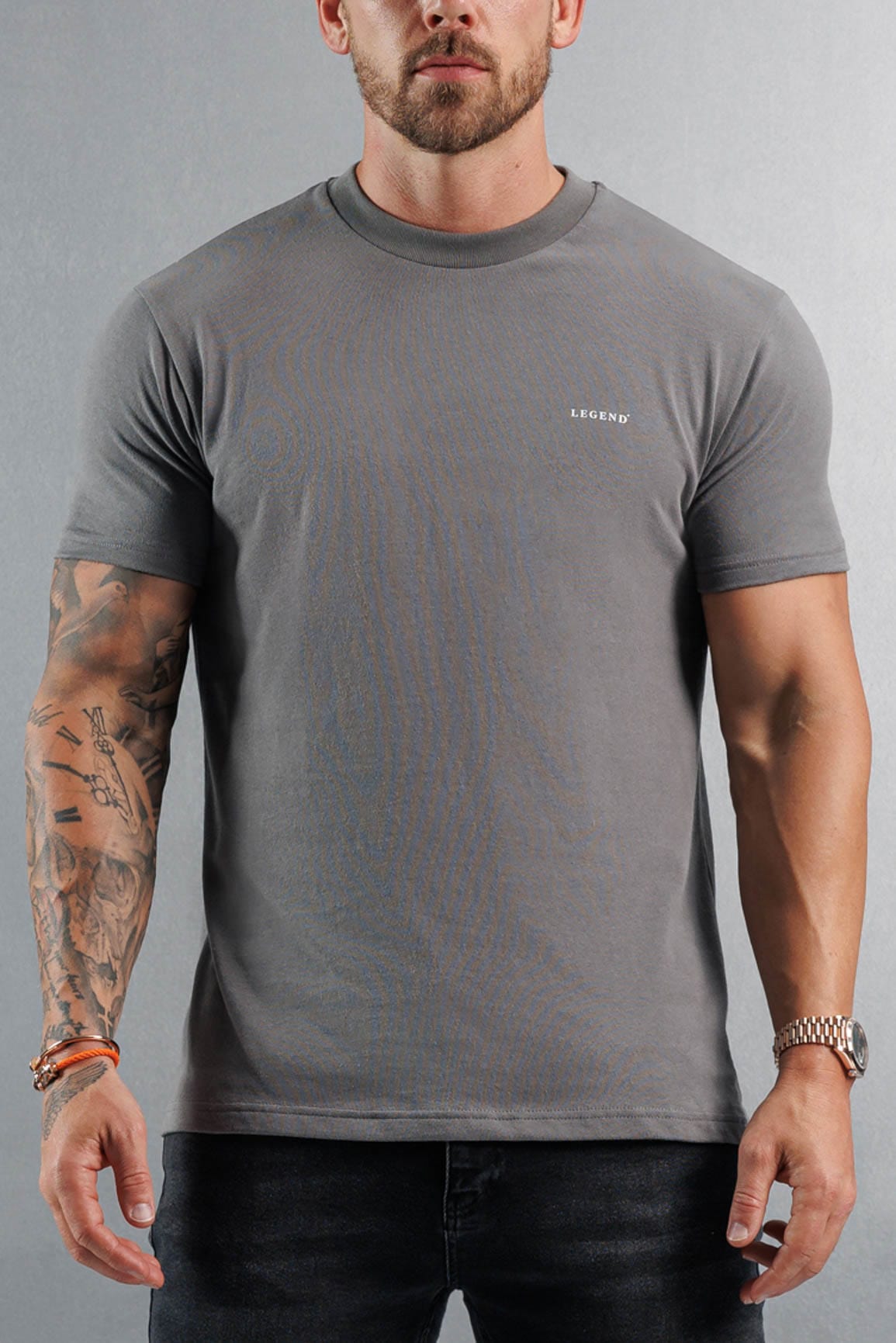 Legend London T-SHIRT PREMIUM BASICS T-SHIRT - GUNMETAL GREY