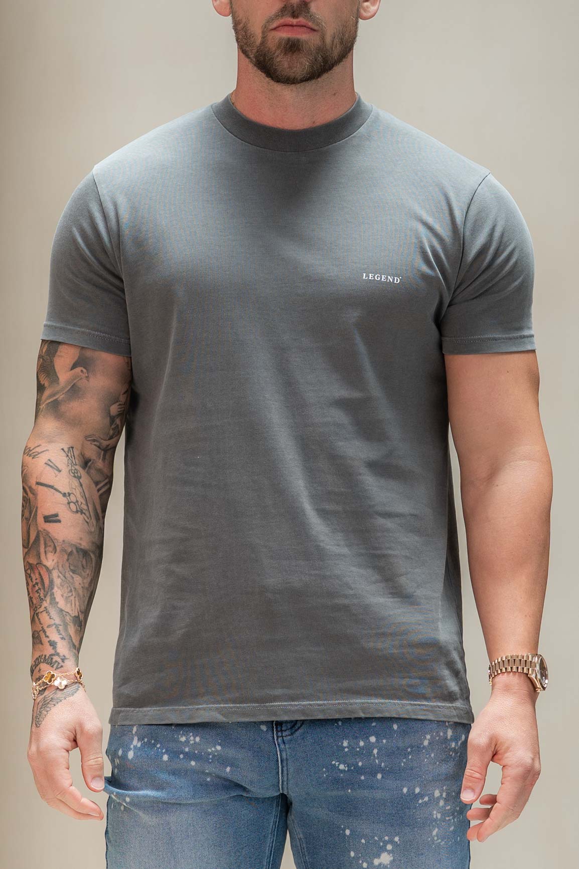 Legend London T-SHIRT PREMIUM BASICS T-SHIRT - VINTAGE GREY