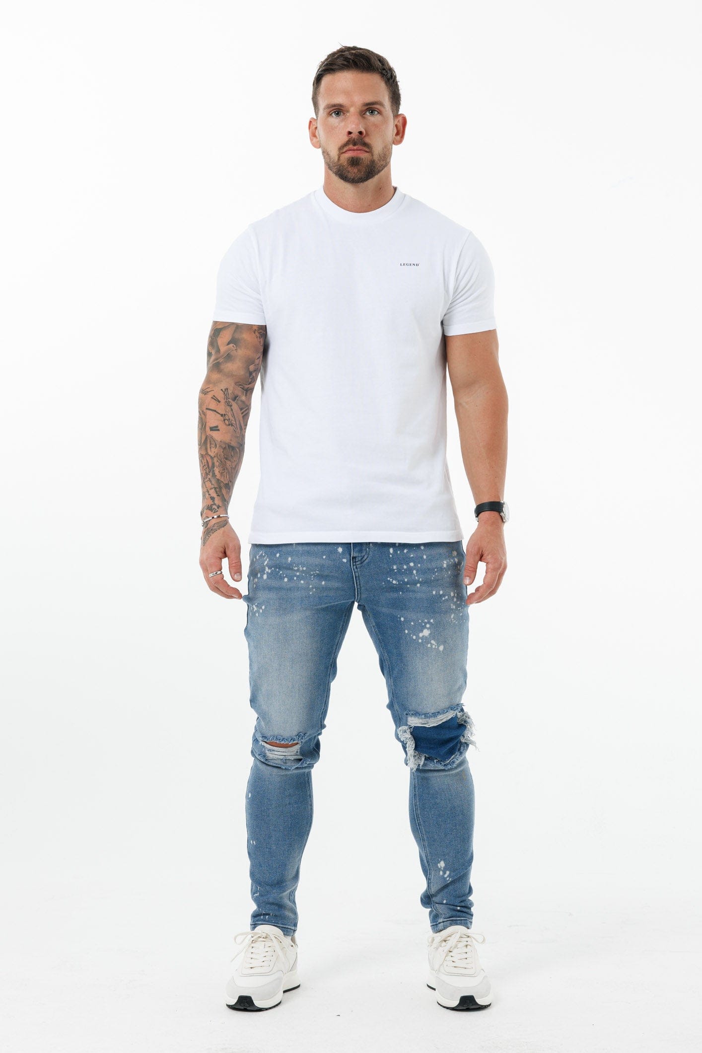 Legend London T-SHIRT PREMIUM BASICS T-SHIRT - WHITE
