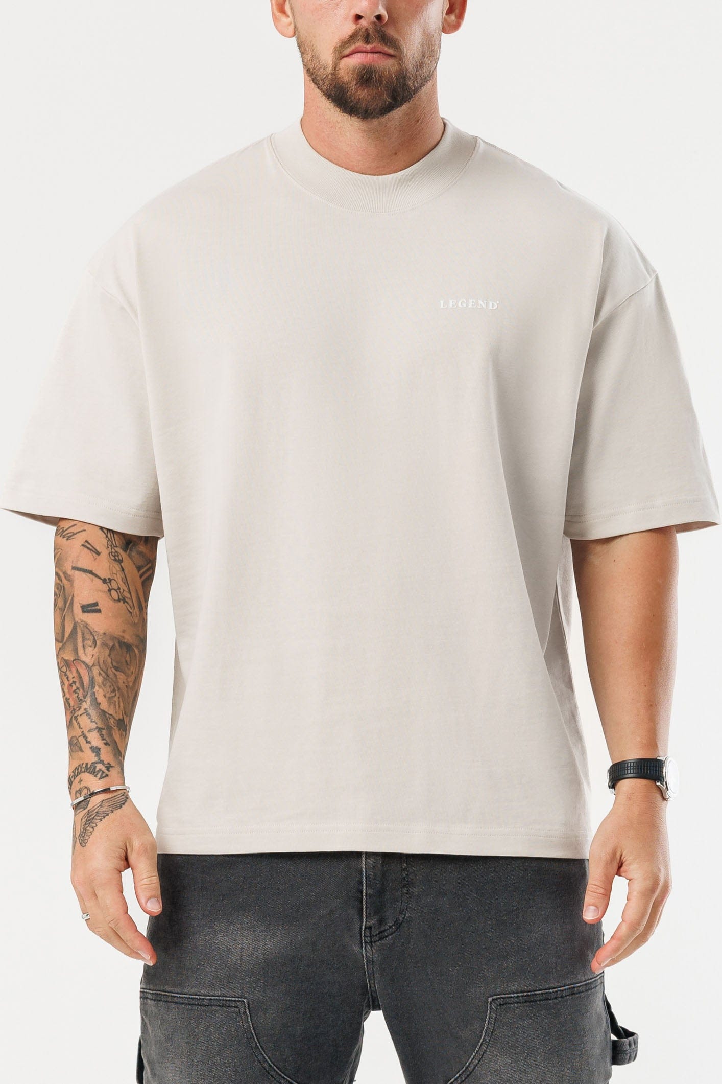 LEGEND LONDON T-SHIRT - PRINT OVERSIZED PRINT OVERSIZED T-SHIRT - BEIGE