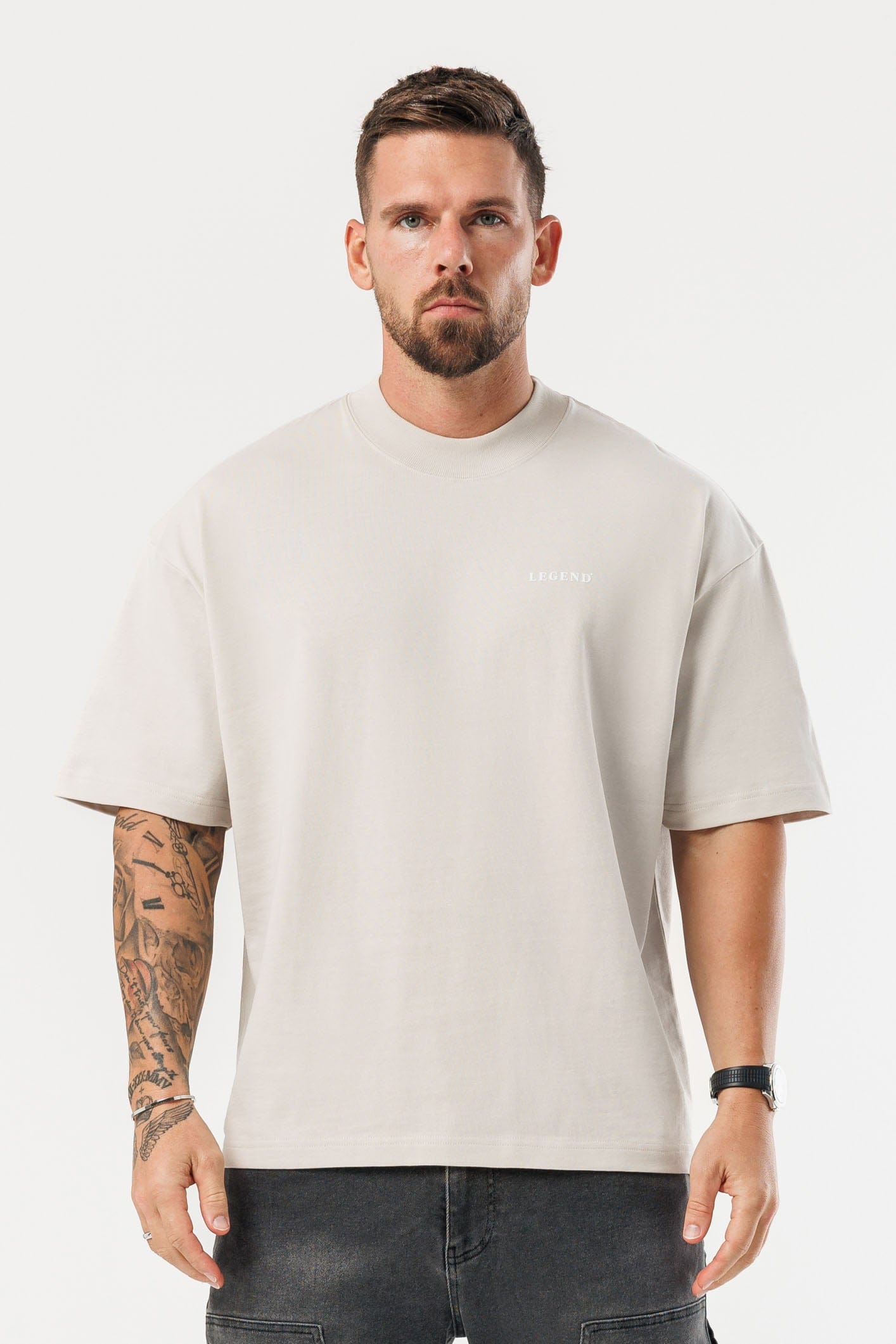 LEGEND LONDON T-SHIRT - PRINT OVERSIZED PRINT OVERSIZED T-SHIRT - BEIGE