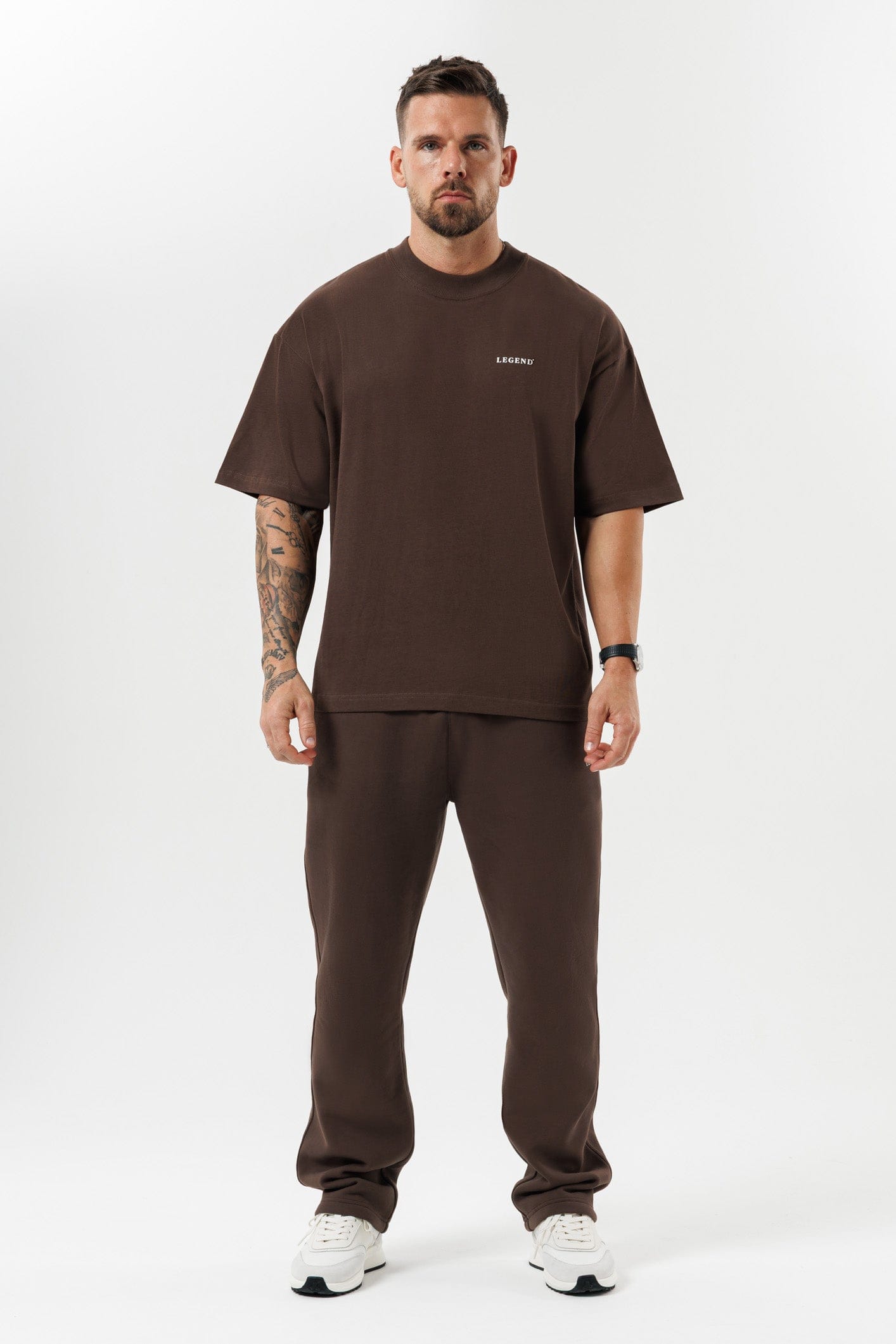 LEGEND LONDON T-SHIRT - PRINT OVERSIZED PRINT OVERSIZED T-SHIRT - BROWN