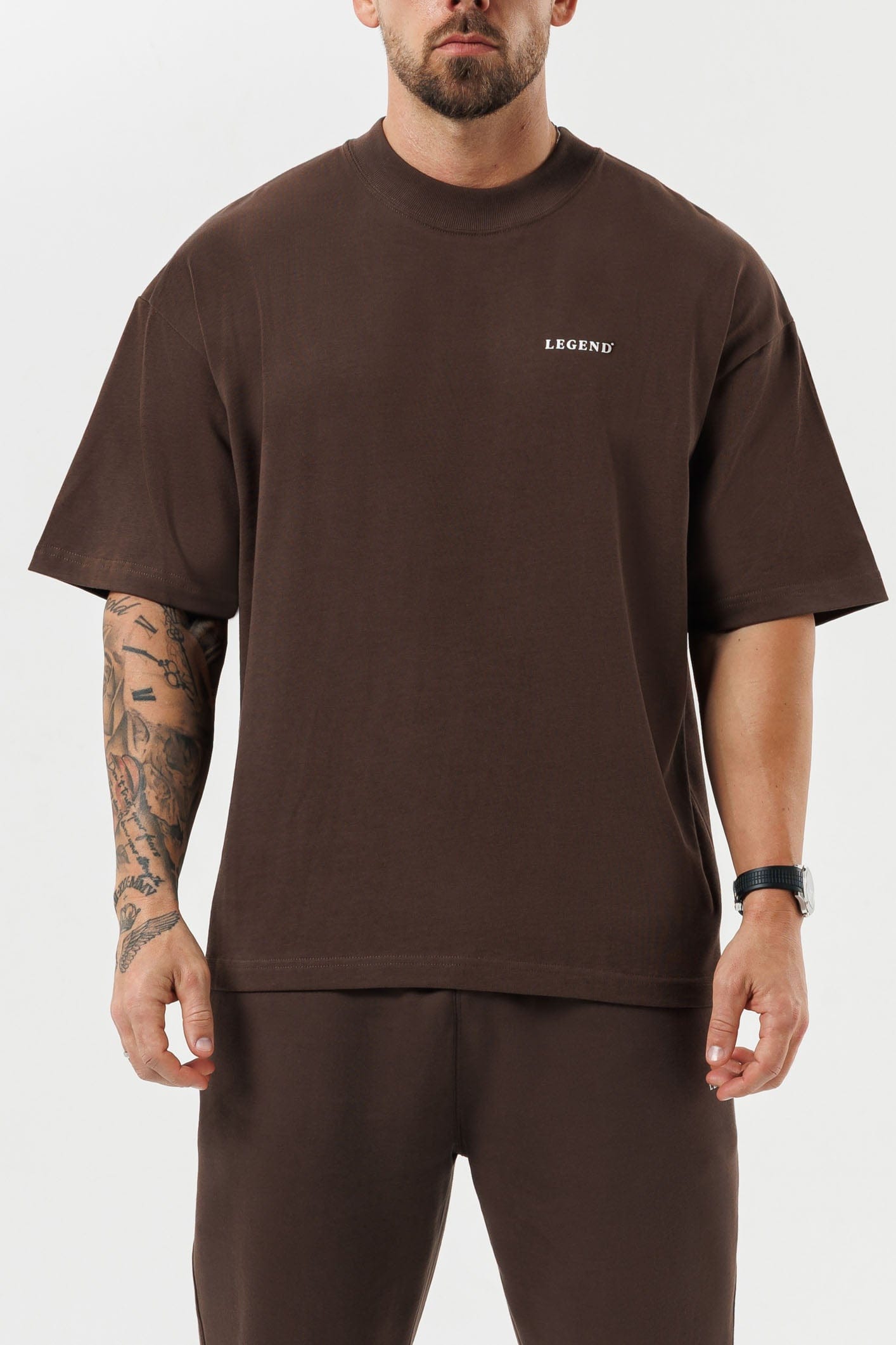 LEGEND LONDON T-SHIRT - PRINT OVERSIZED PRINT OVERSIZED T-SHIRT - BROWN