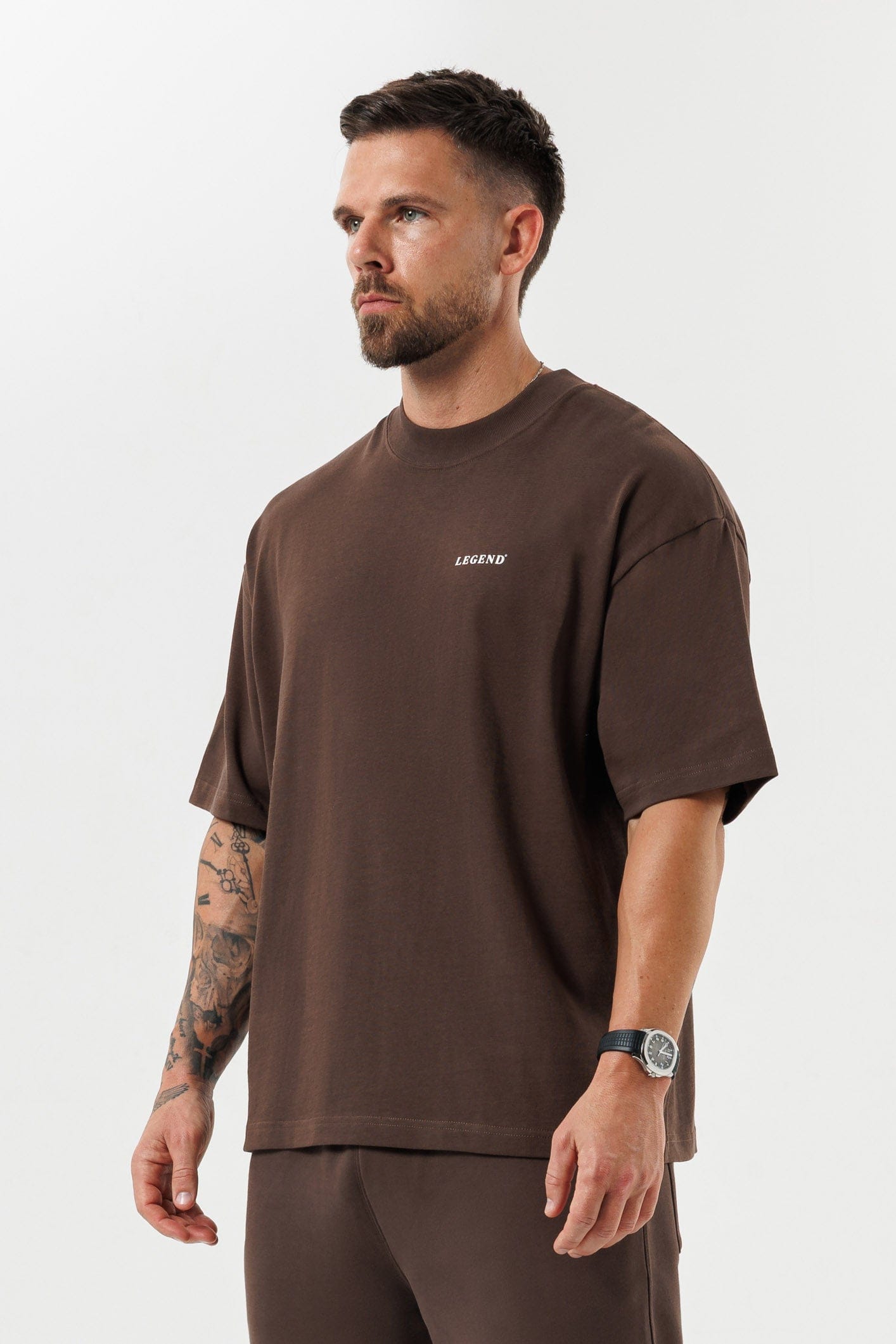 LEGEND LONDON T-SHIRT - PRINT OVERSIZED PRINT OVERSIZED T-SHIRT - BROWN