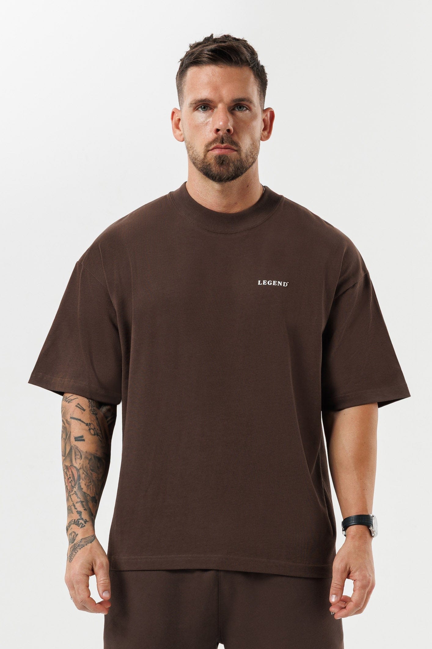LEGEND LONDON T-SHIRT - PRINT OVERSIZED PRINT OVERSIZED T-SHIRT - BROWN
