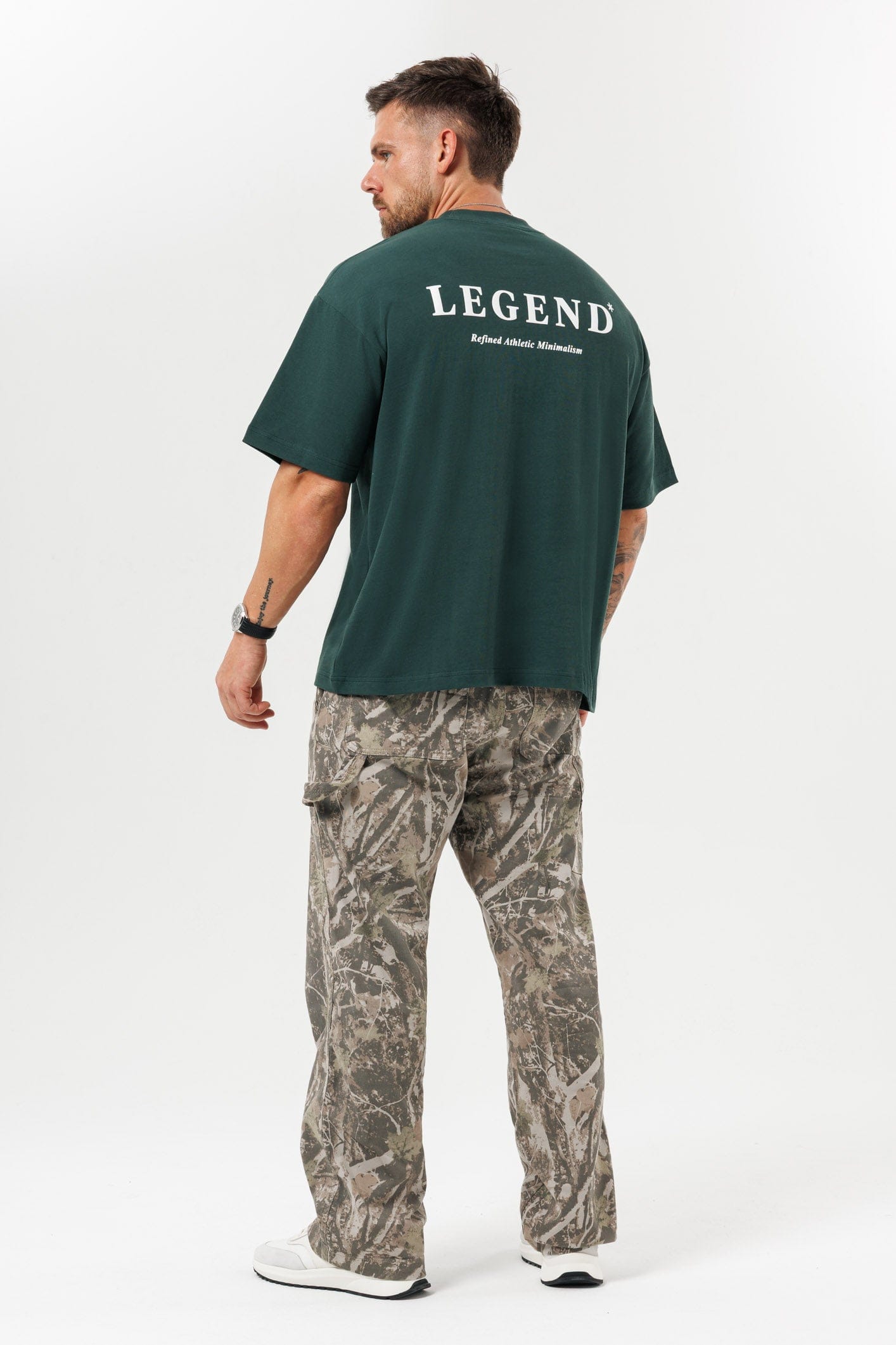 LEGEND LONDON T-SHIRT - PRINT OVERSIZED PRINT OVERSIZED T-SHIRT - GREEN