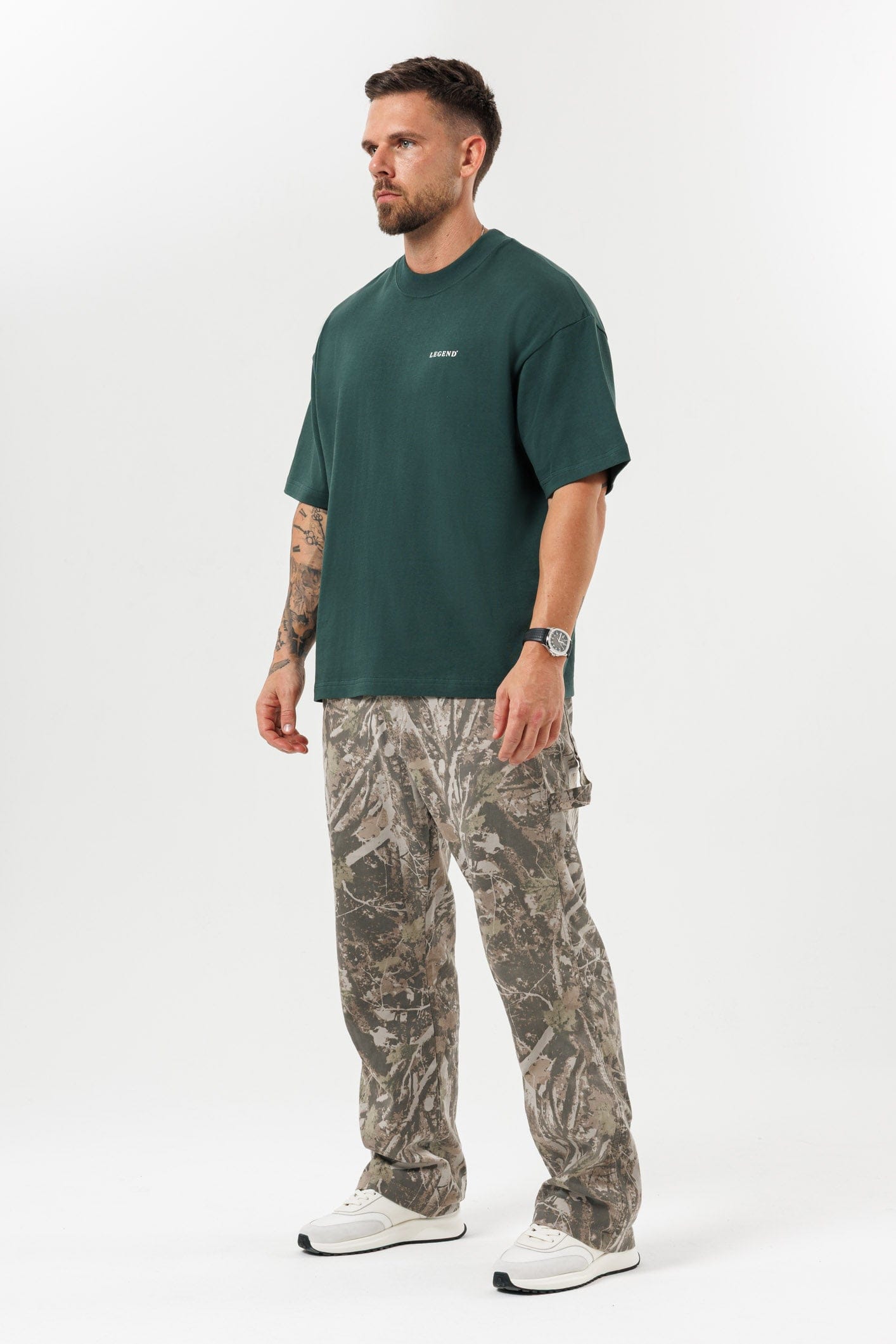 LEGEND LONDON T-SHIRT - PRINT OVERSIZED PRINT OVERSIZED T-SHIRT - GREEN