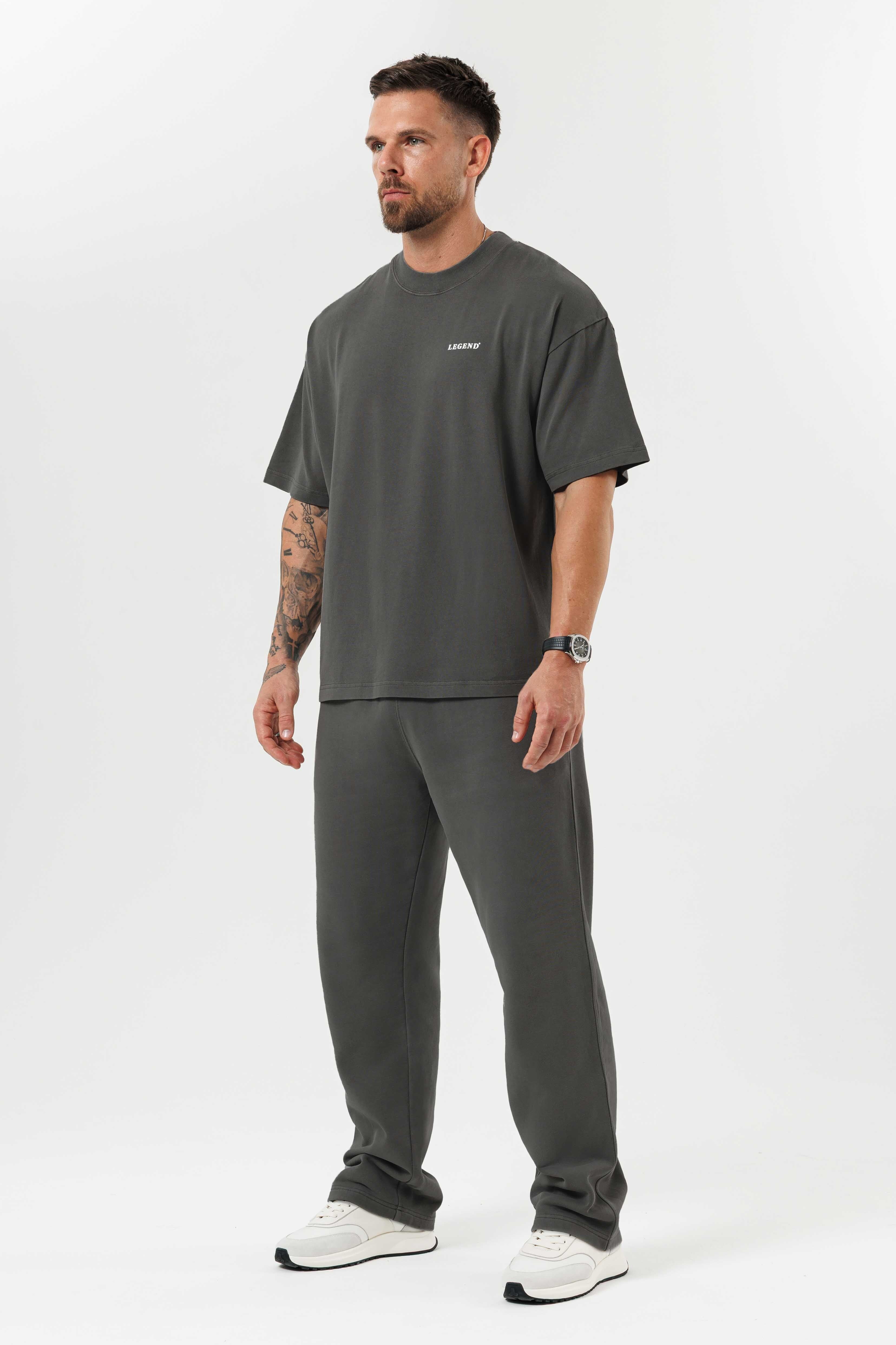 LEGEND LONDON T-SHIRT - PRINT OVERSIZED PRINT OVERSIZED T-SHIRT - GUN METAL