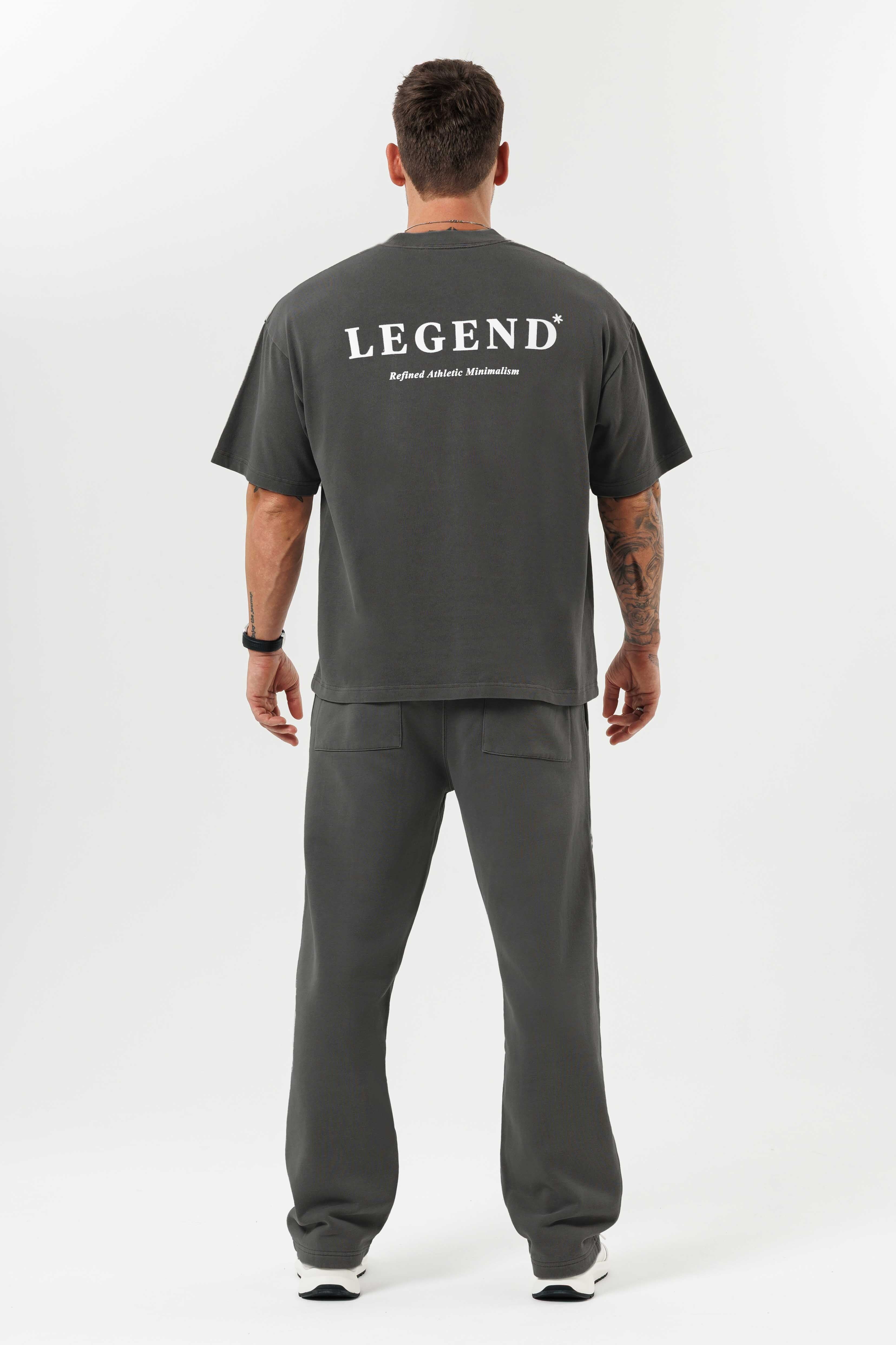 LEGEND LONDON T-SHIRT - PRINT OVERSIZED PRINT OVERSIZED T-SHIRT - GUN METAL