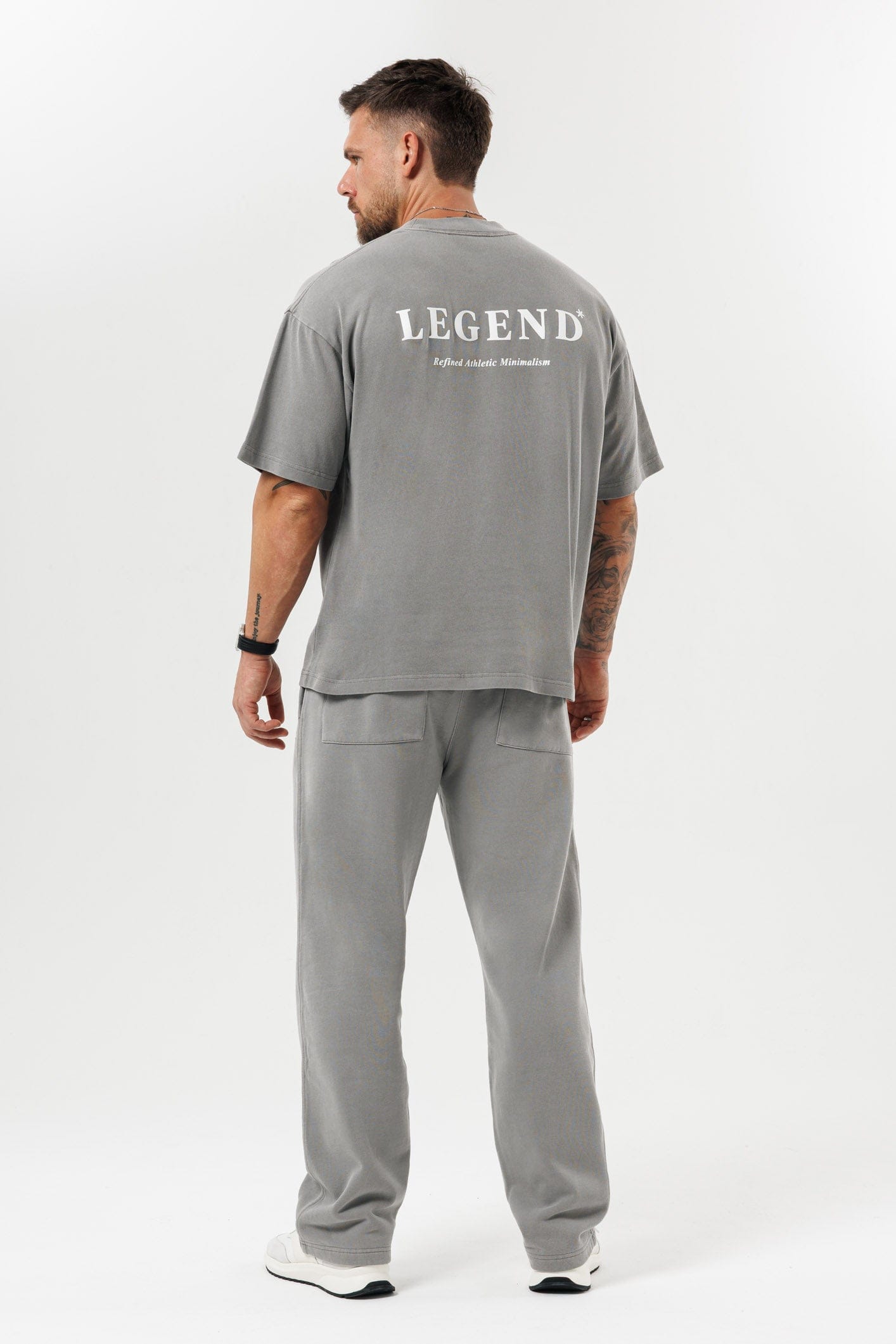 LEGEND LONDON T-SHIRT - PRINT OVERSIZED PRINT OVERSIZED T-SHIRT - WASHED GREY