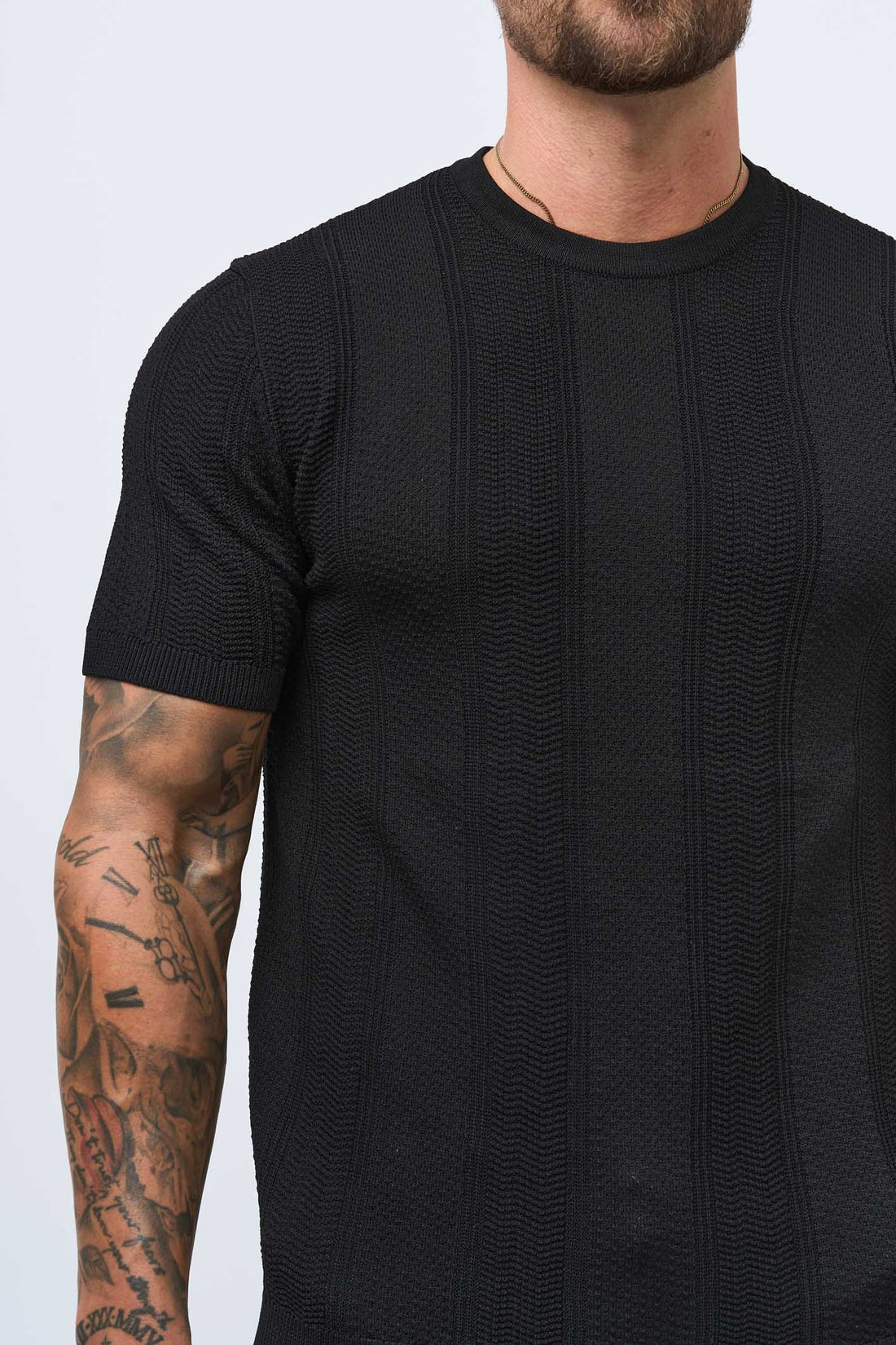 Legend London T-SHIRT TEXTURED TEE - BLACK