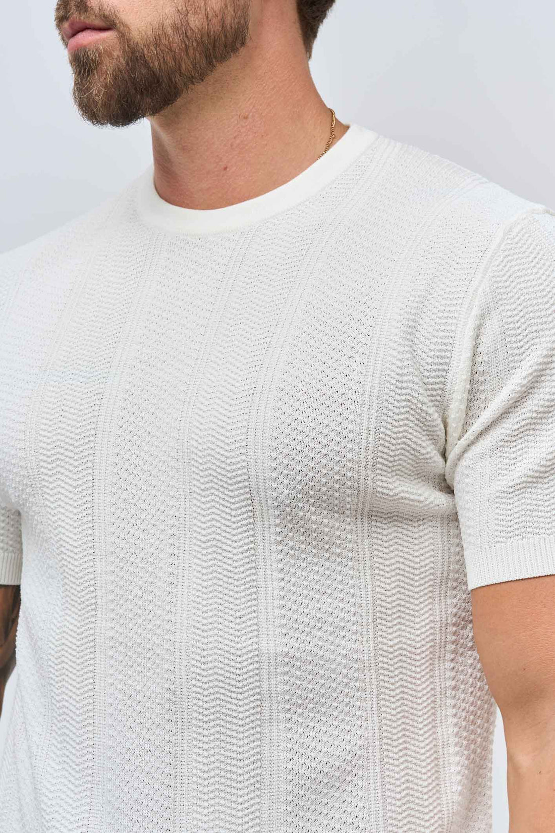 Legend London T-SHIRT TEXTURED TEE - WHITE