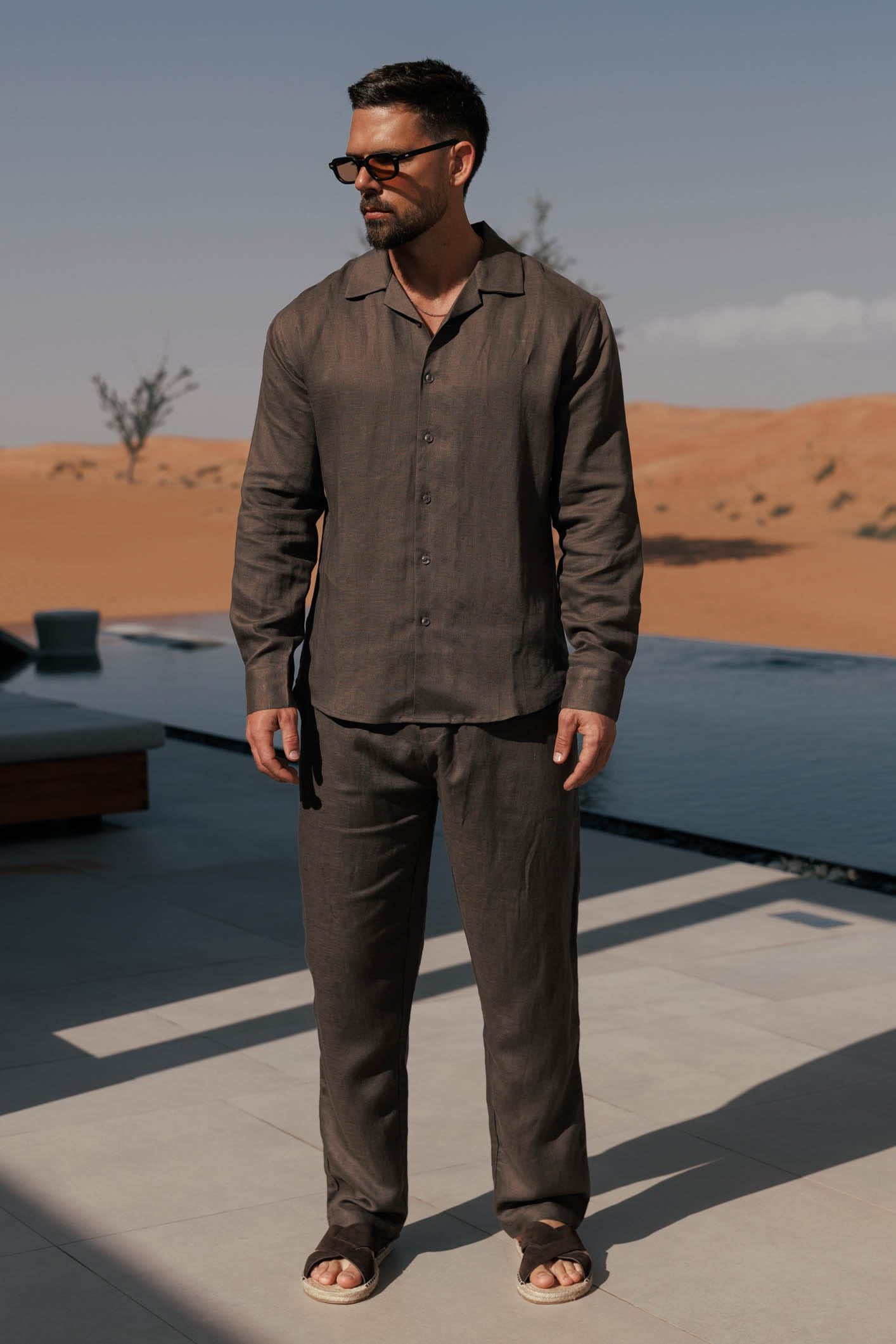 Legend London Trouser - Summer LINEN TROUSER - OAK